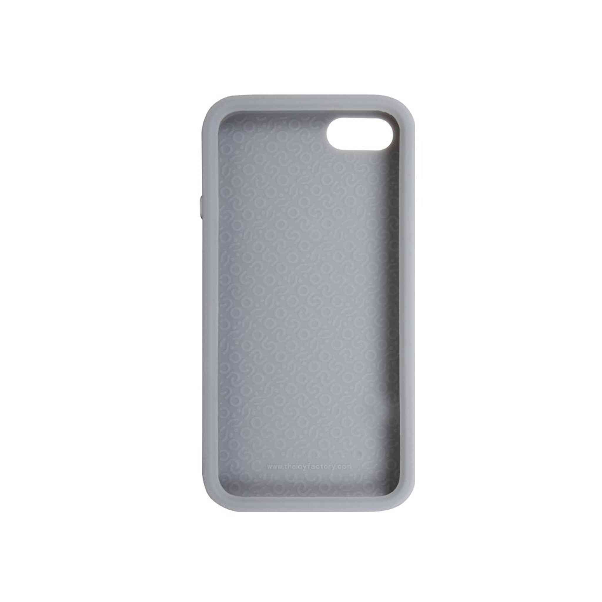 The Joy Factory Jugar Soft Silicone Case with Metal Frame for iPhone5/5S, CSD101 Gray The Joy Factory