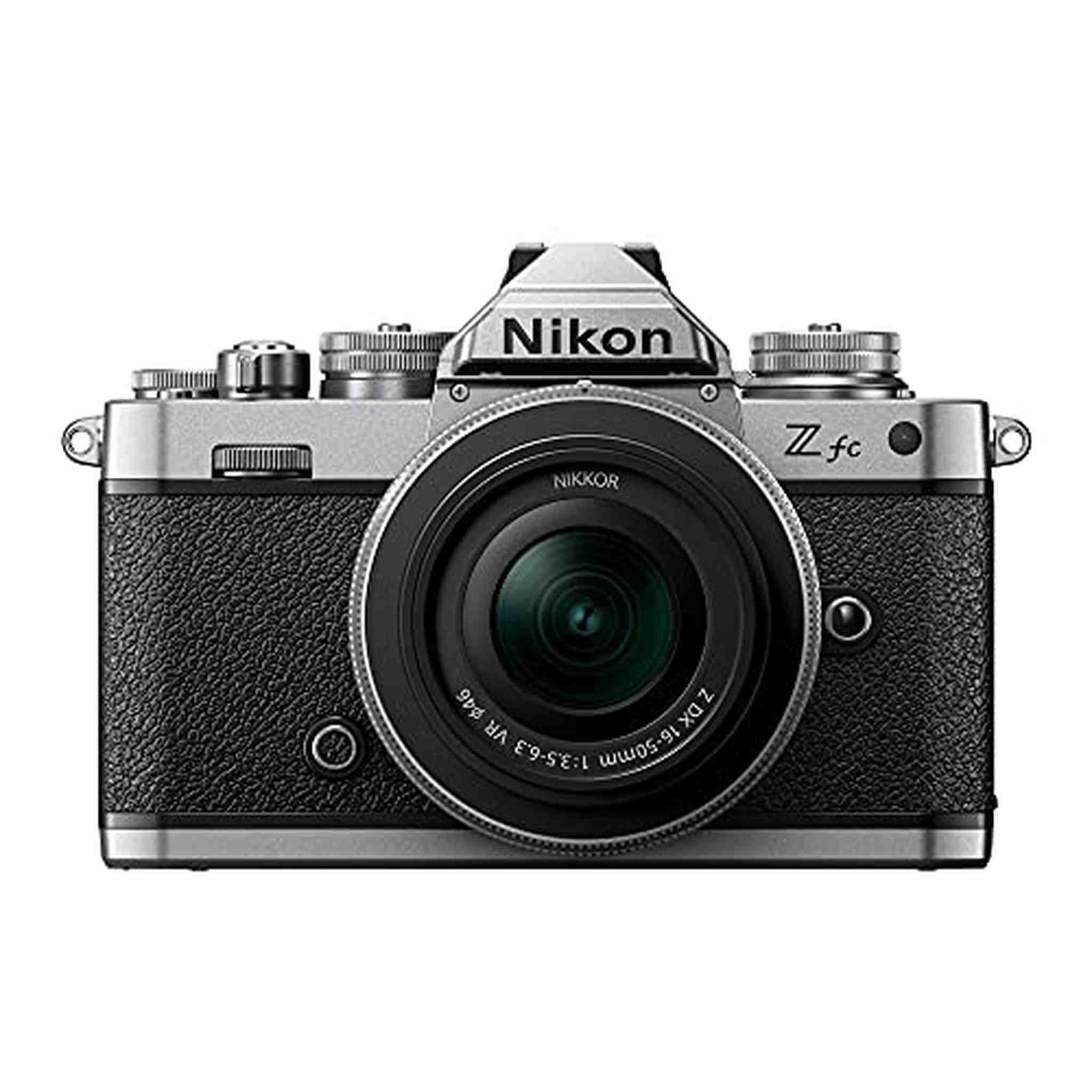 Nikon Z fc DX-Format Mirrorless Camera Body w/NIKKOR Z DX 16-50mm f/3.5-6.3 VR - Silver International Model Nikon