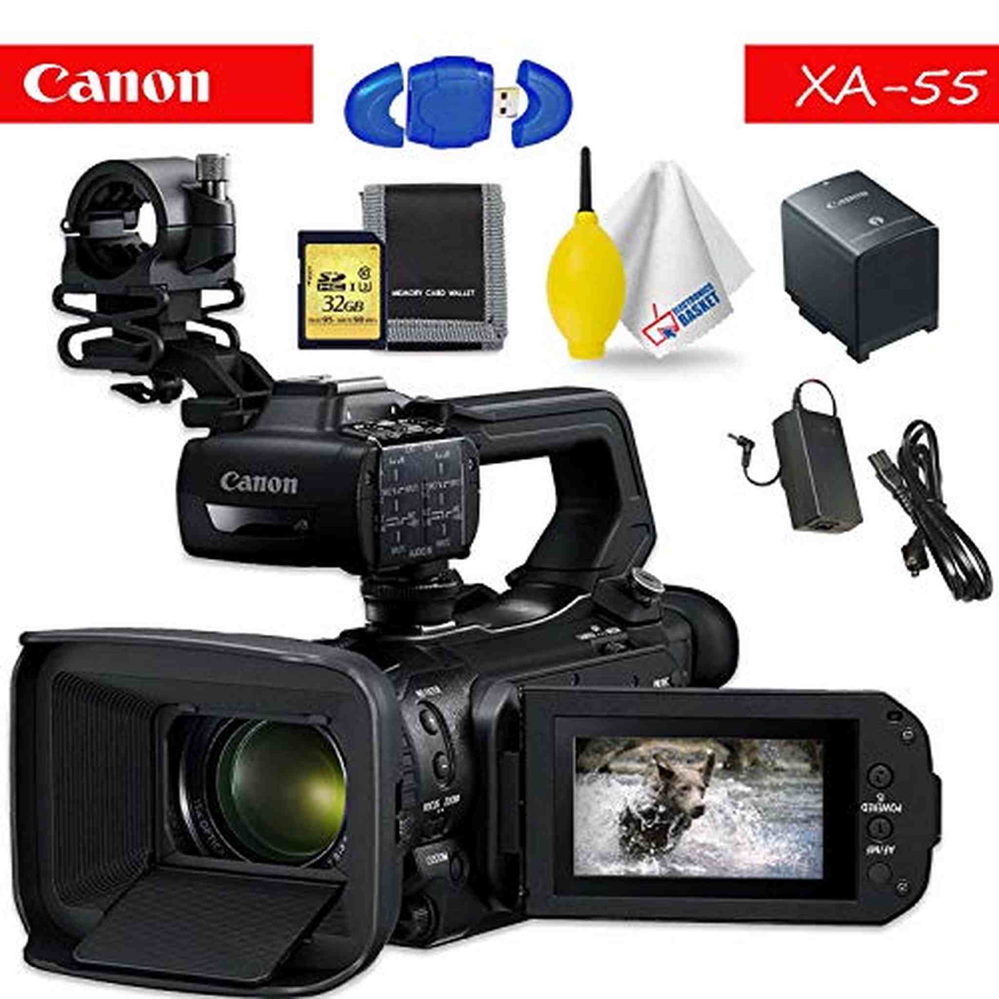 Canon XA55 Professional UHD 4K Camcorder Standard Accessory Bundle Canon