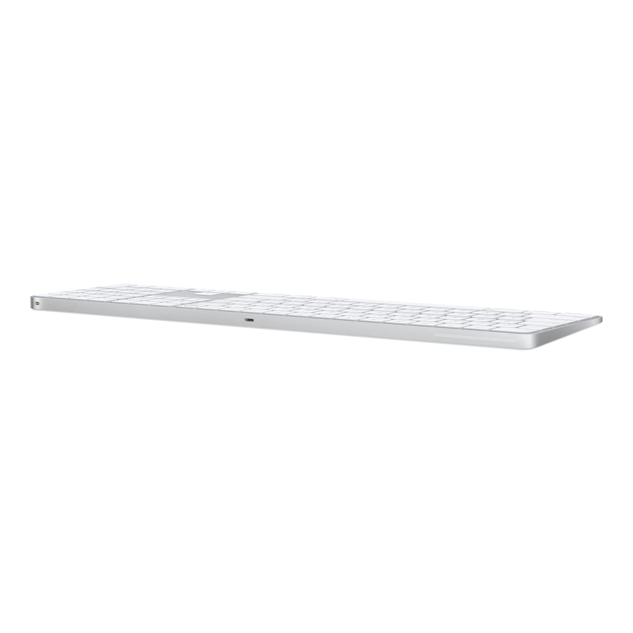 Apple Magic Keyboard with Touch ID and Numeric Keypad: Wireless, Bluetooth, Rechargeable. Works with Mac Computers with Apple Silicon; US English - White Keys Apple