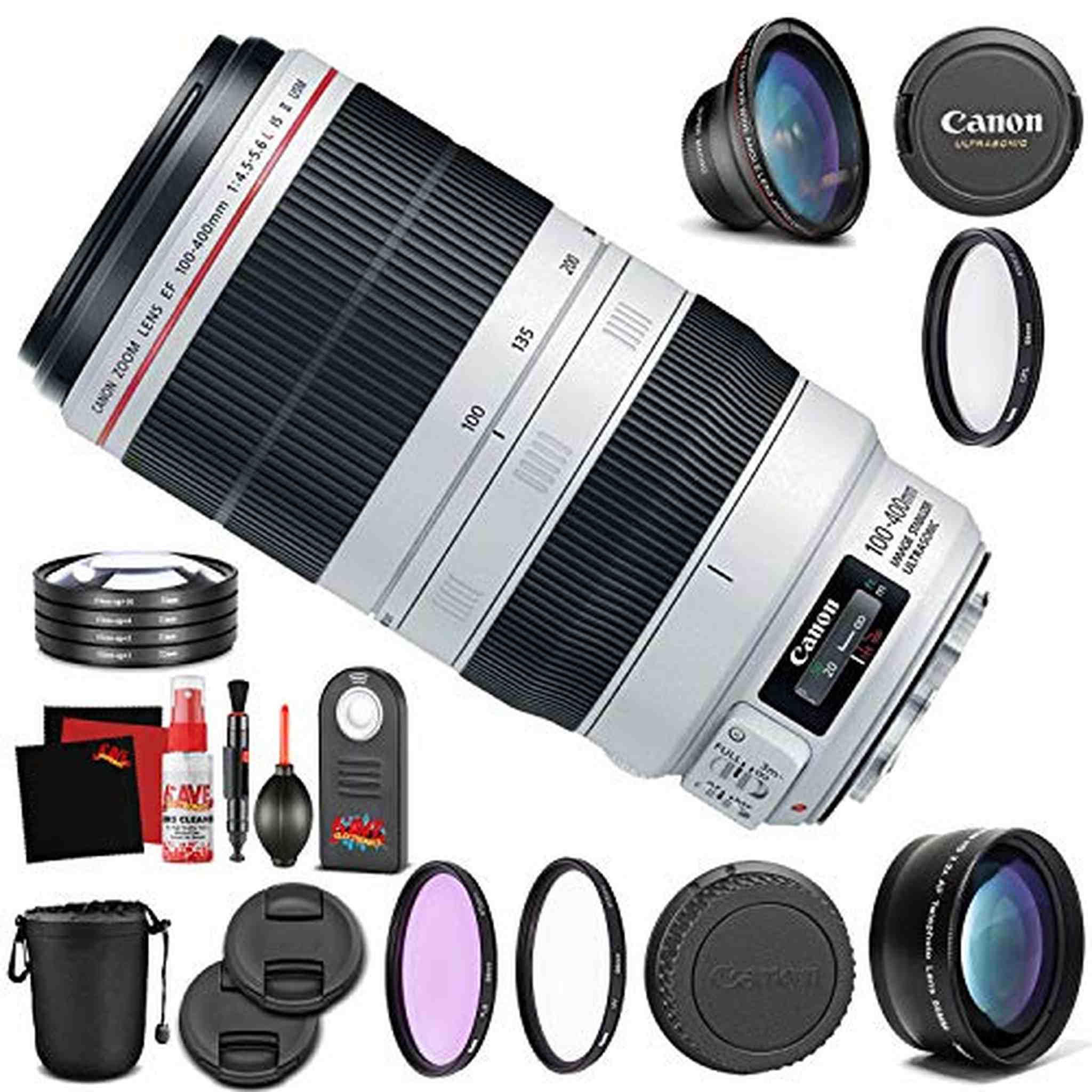 Canon EF 100-400mm f/4.5-5.6L is II USM Lens Professional Kit International Model Bundle Canon