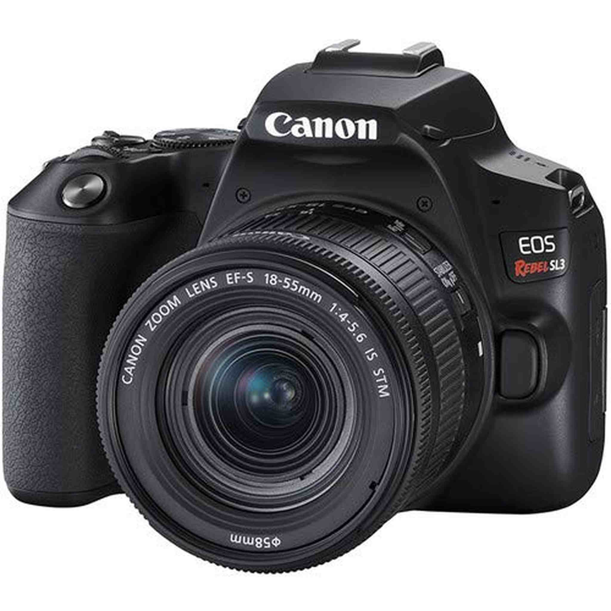 Canon EOS Rebel SL3 DSLR Camera with 18-55mm Lens Black Bundle with 32GB Memory Card +LCD Screen Protectors and More Canon