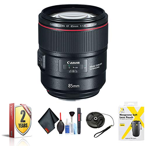 Canon EF 85mm f/1.4L is USM Lens for Canon EF Mount + Accessories International Model with 2 Year Warranty Canon