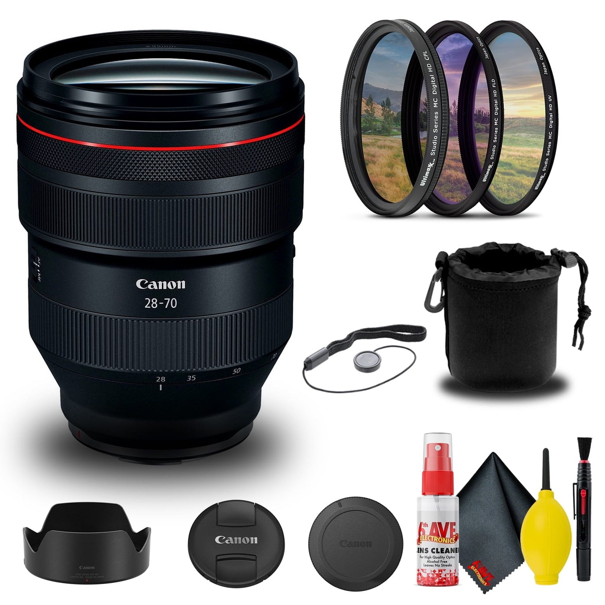 Canon RF 28-70mm f/2L USM Lens 2965C002 + Lens Pouch + UV Filter + More Canon