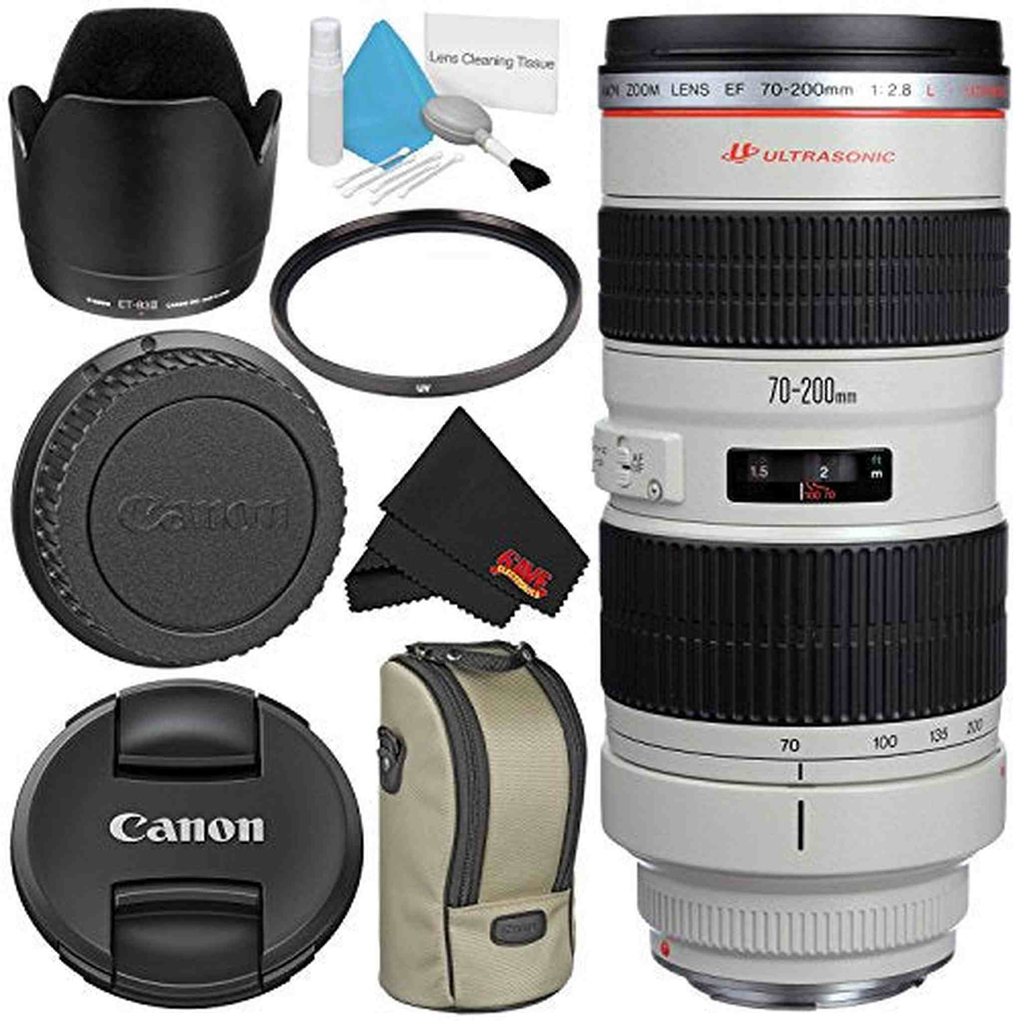 Canon EF 70-200mm f/2.8L USM Telephoto Zoom Lens Bundle for Canon SLR Digital Cameras Intl Model - Starter Canon