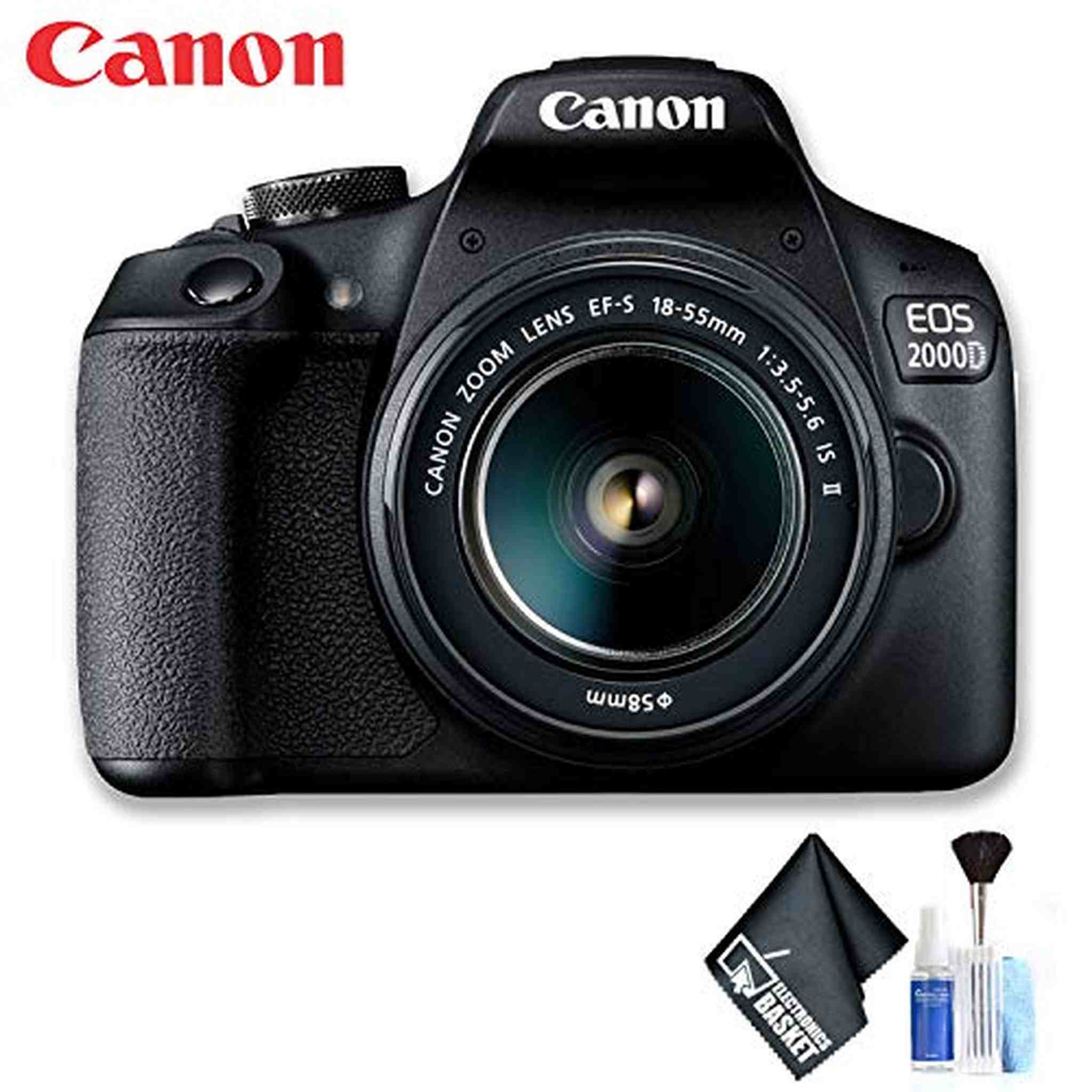 Canon EOS 2000D with EF-S 18-55mm IS II Lens Intl Model Basic Bundle Canon