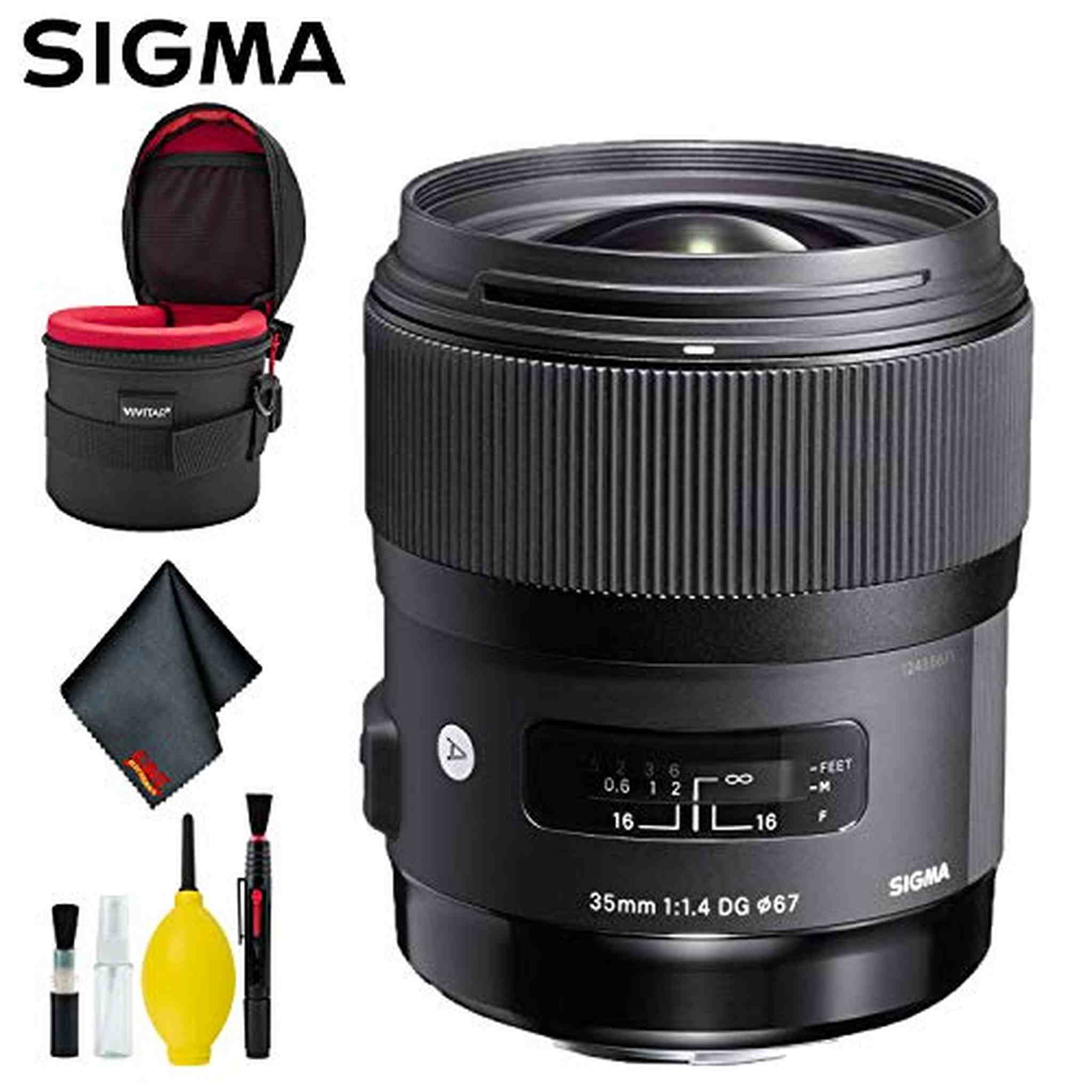 Sigma 35mm f/1.4 DG HSM Art Lens for Nikon F USA Deluxe Bundle Sigma