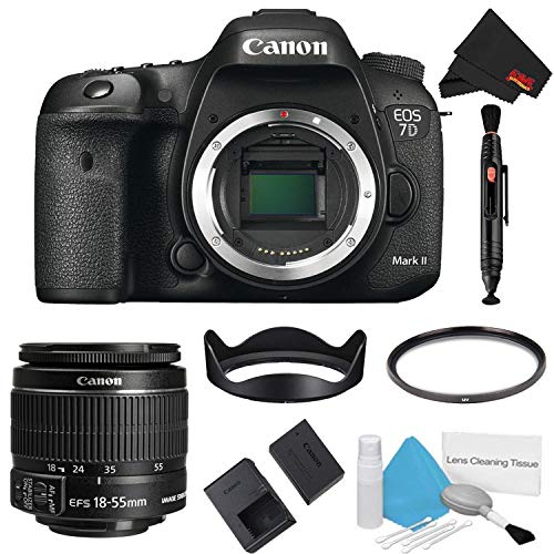 Canon EOS 7D Mark II DSLR Camera Body Only Basic Filter Bundle w/ 18-55mm Lens International Model Canon