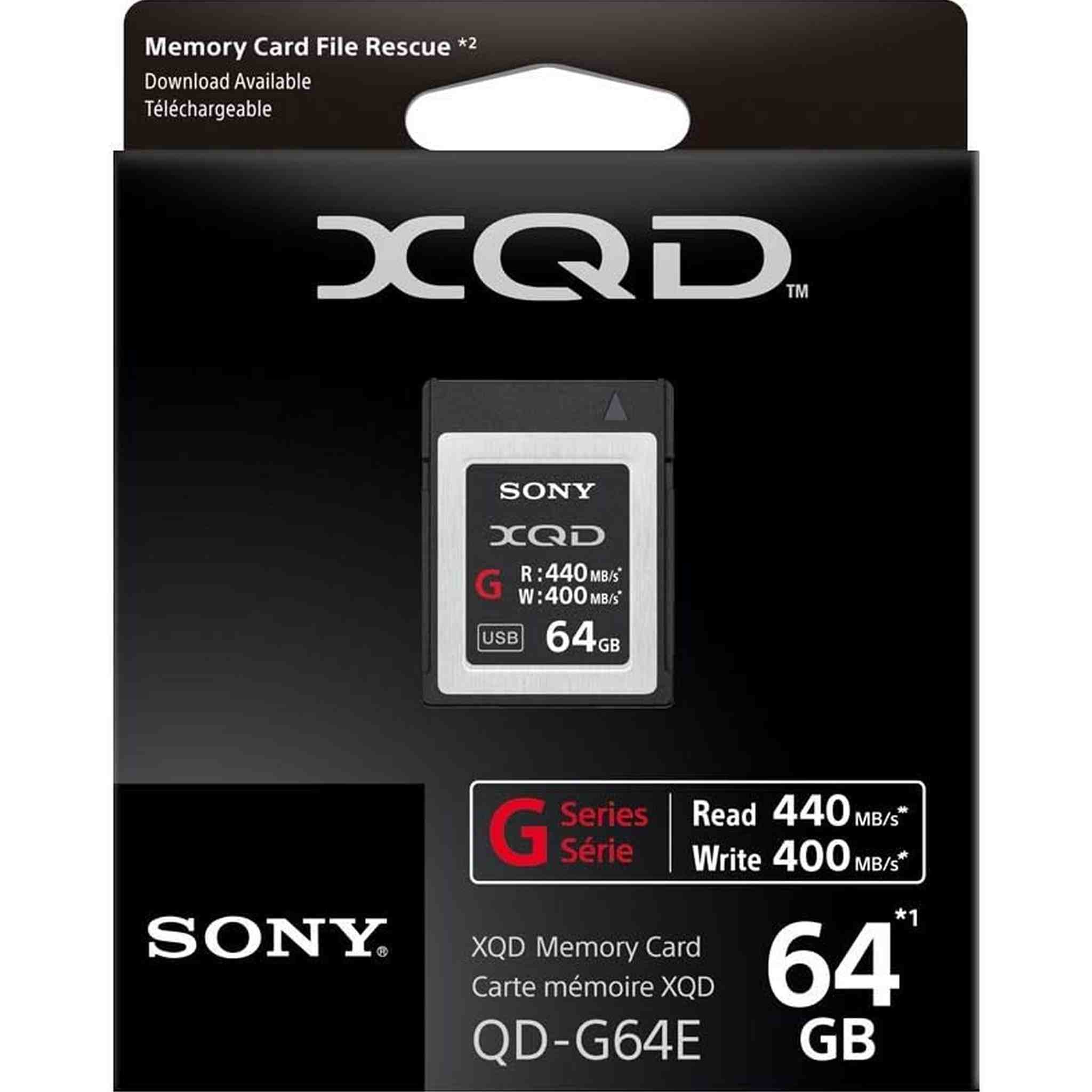 Sony Professional XQD G Series 64GB Memory Card QDG64E/J 2-Pack Sony