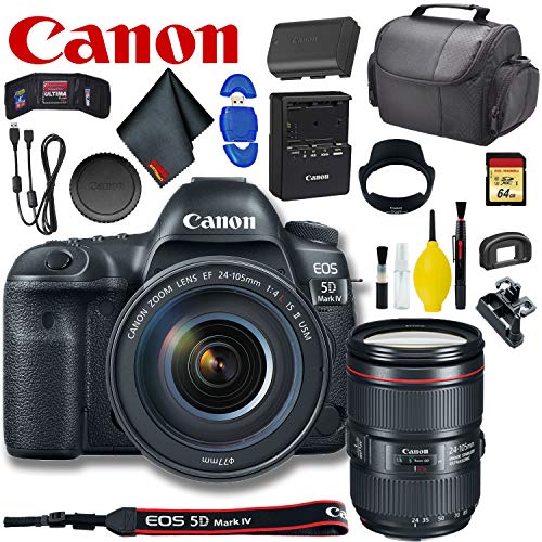 Canon EOS 5D Mark IV DSLR Camera with 24-105mm Lens Intl Model Standard Bundle Canon