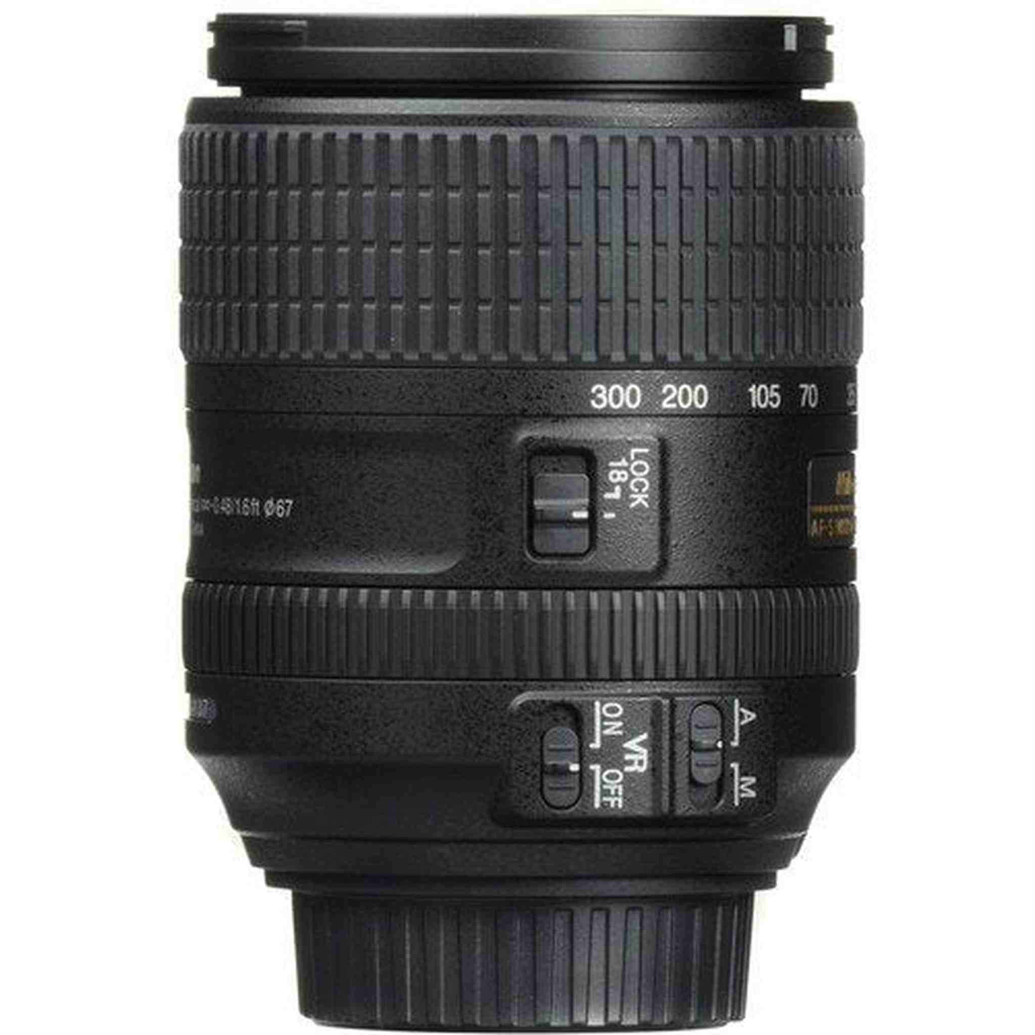 NIKON 18-300MM F/3.5-6.3G ED AF-S DX VR Lens with 1 Year Warranty, 12 in Flexible Tripod and 72 in Professional Bundle Nikon