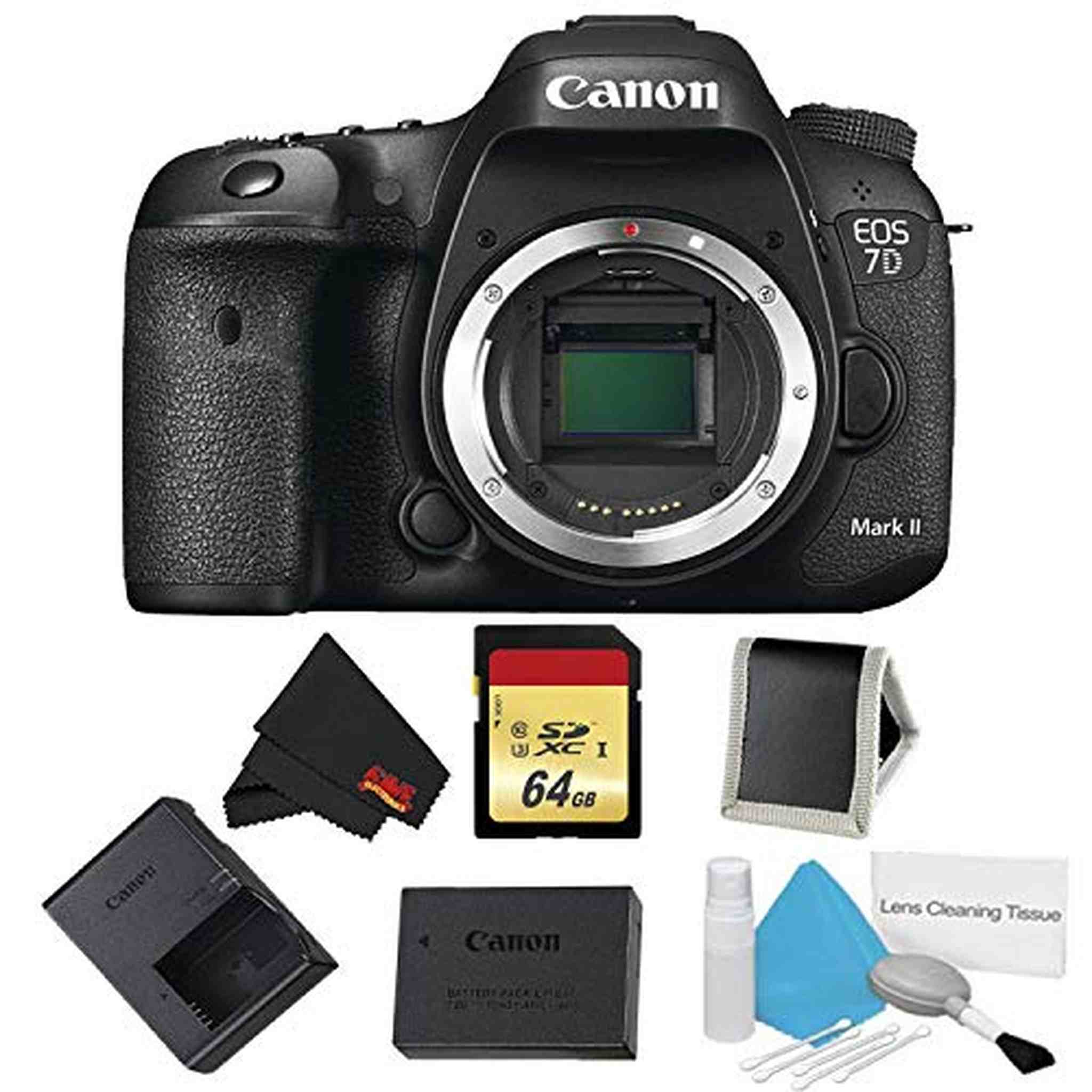 Canon EOS 7D Mark II DSLR Camera Body Only Memory Bundle International Model Canon