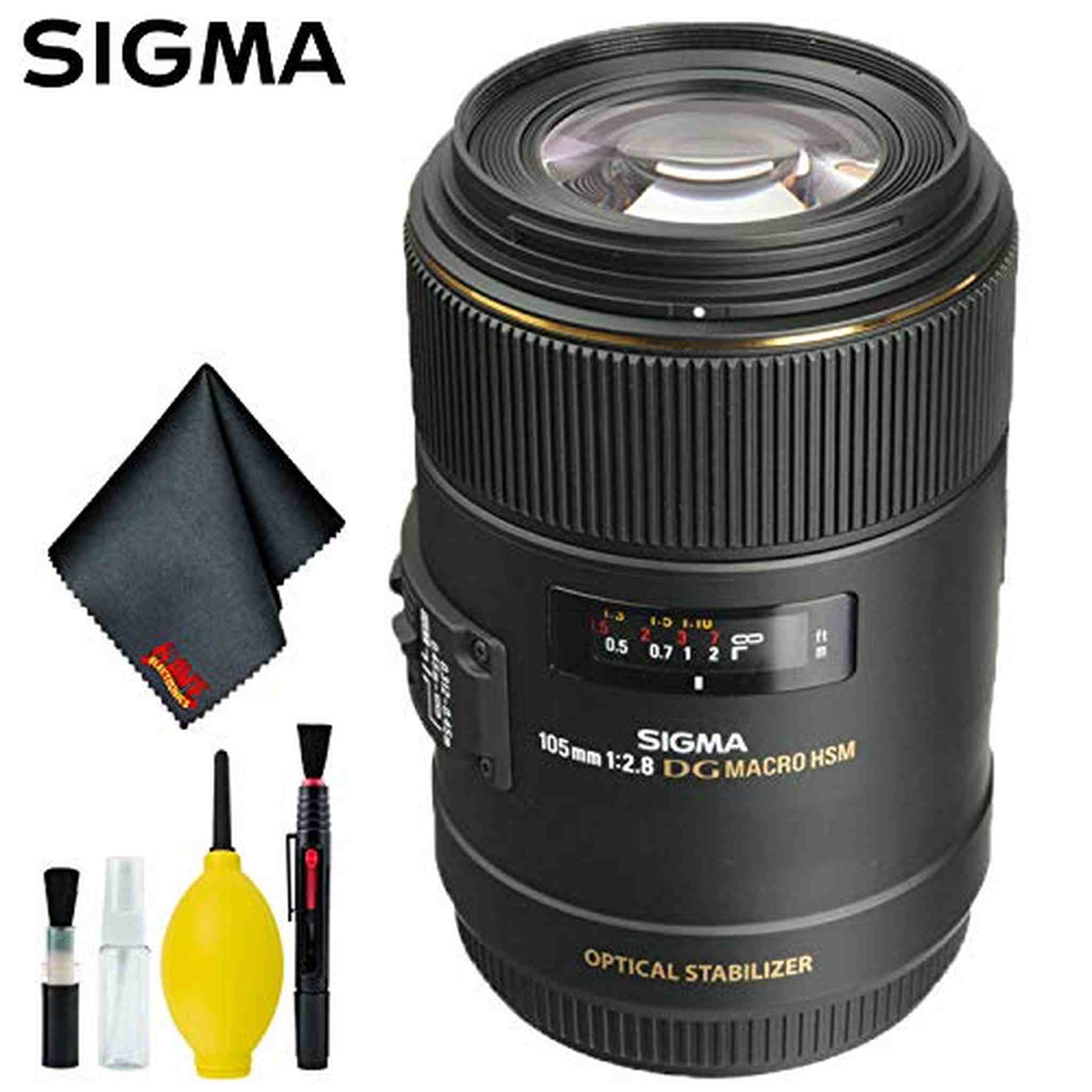 Sigma 105mm f/2.8 EX DG OS HSM Macro Lens for Canon EF Intl Standard Bundle Sigma