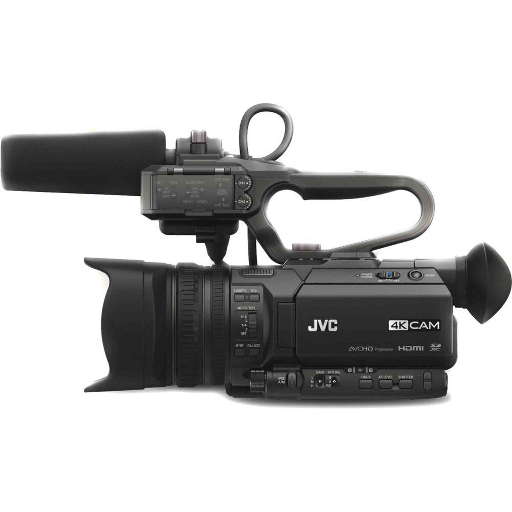 JVC GY-HM180 Ultra HD 4K Camcorder with HD-SDI + Pro Accessories Bundle JVC