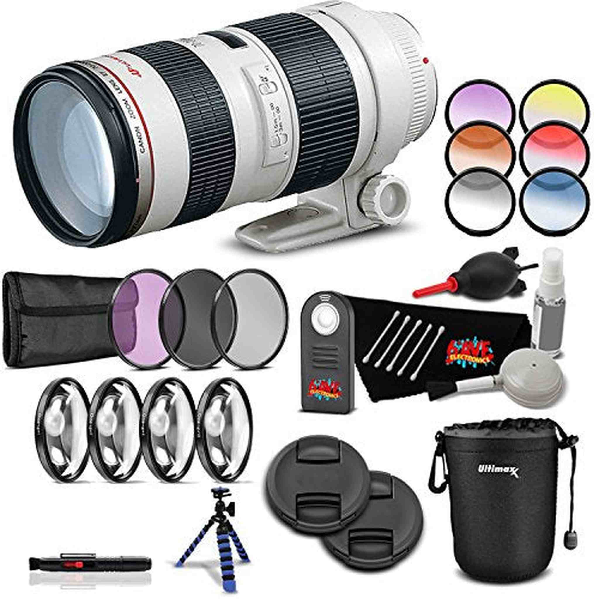 Canon EF 70-200mm f/2.8L USM Lens Professional Kit International Model Canon