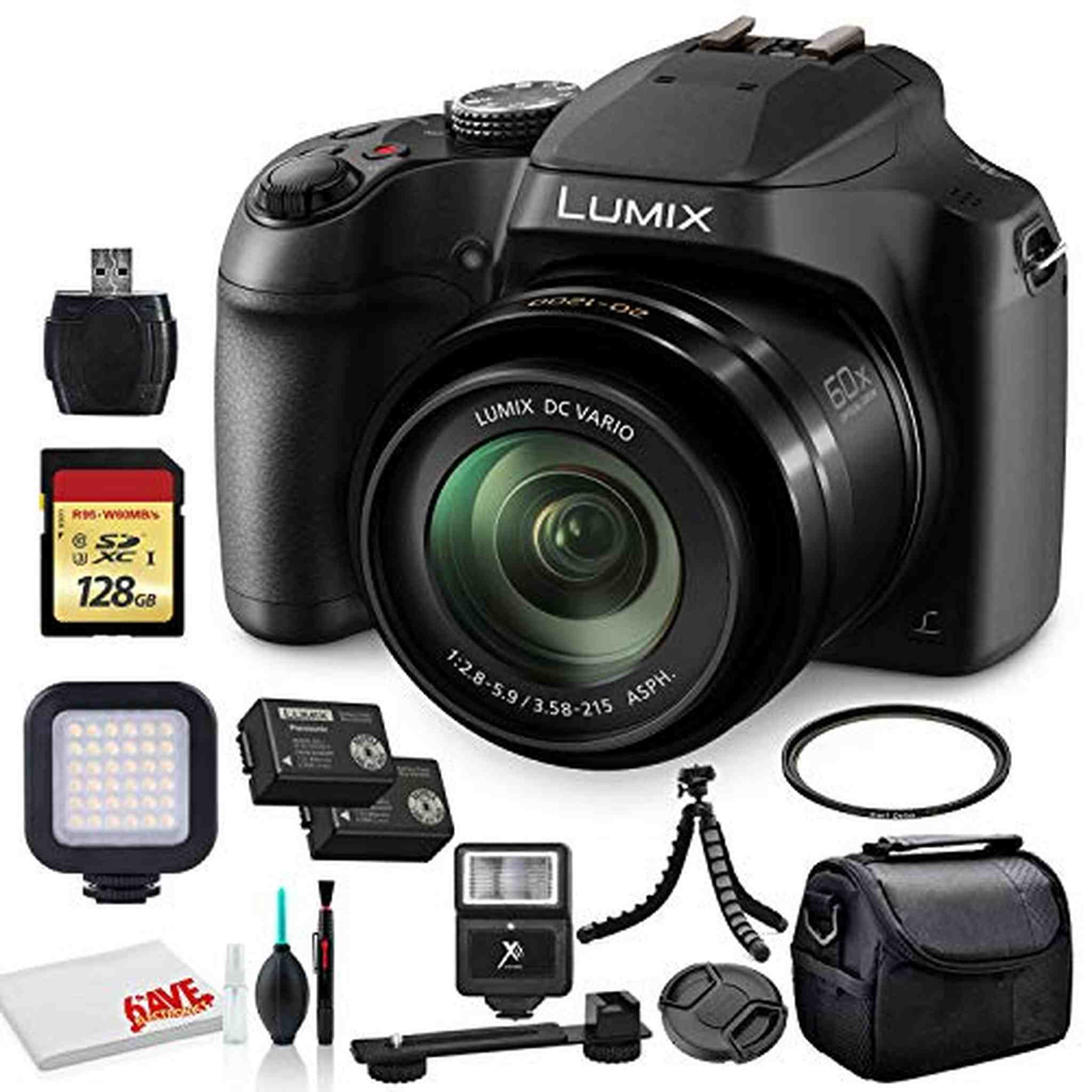 Panasonic Lumix DC-FZ80 Digital Camera DC-FZ80DK Pro Bundle Panasonic