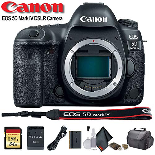 Canon EOS 5D Mark IV DSLR Camera 1483C002 with 64GB Memory Card, Case, Cleaning Set and More - S Bundle Canon