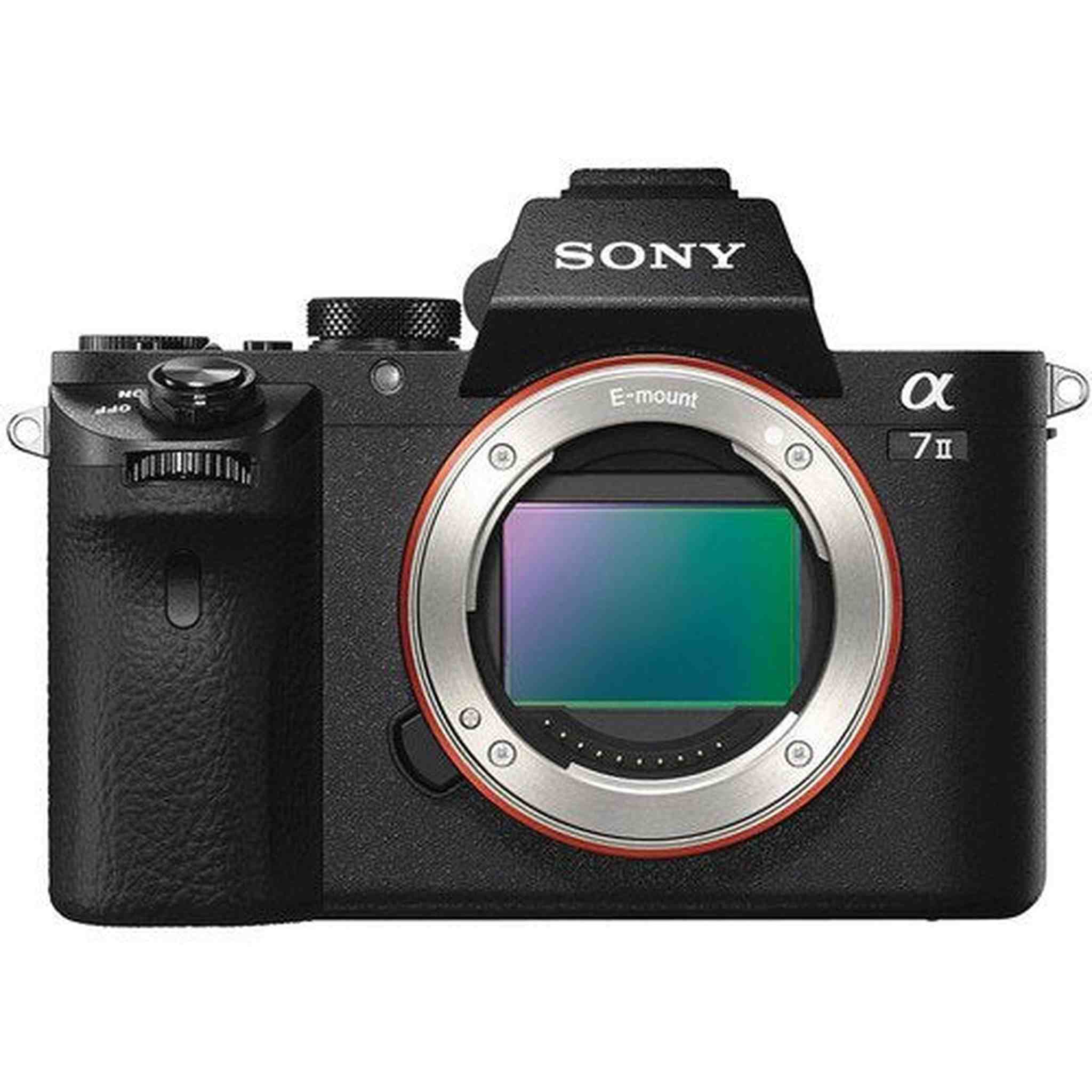 Sony Alpha a7 II Mirrorless Camera ILCE7M2/B With Soft Bag, 2x Extra Batteries, Rode Mic, LED Light, External HD Monitor, 2x 64GB Memory Card, Sling Bag, Card Reader , Plus Essential Accessories Sony