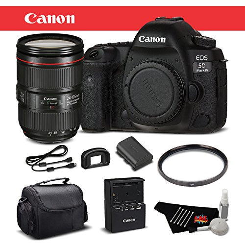 Canon EOS 5D Mark IV Digital SLR Camera with 24-105mm f/4L II Lens Bundle International Version Canon