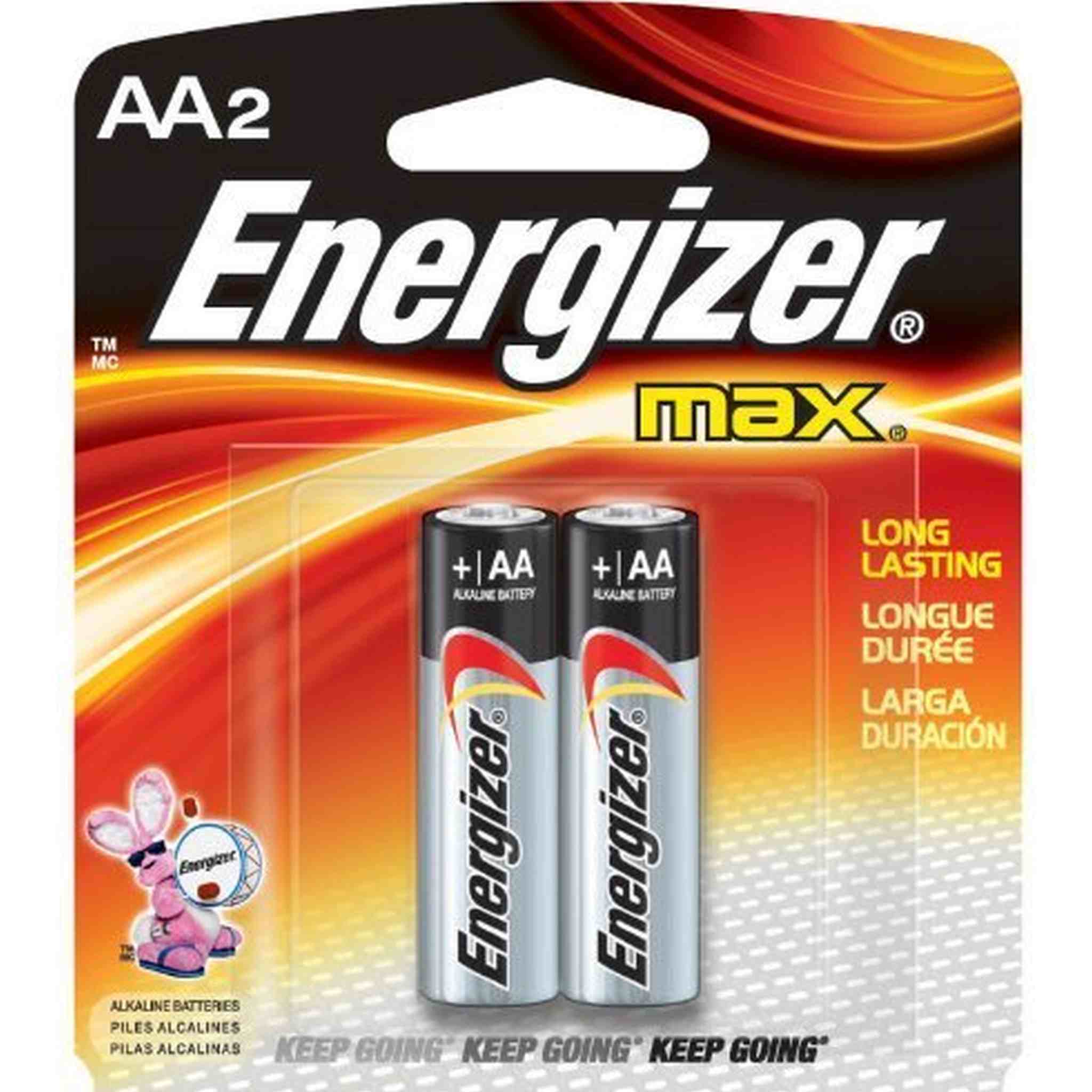 Energizer E91BP-2 AA Size Alkaline General Purpose Battery, AA - Alkaline - 1.5 V DC - 3-2 Packs 6 Batteries Total Energizer