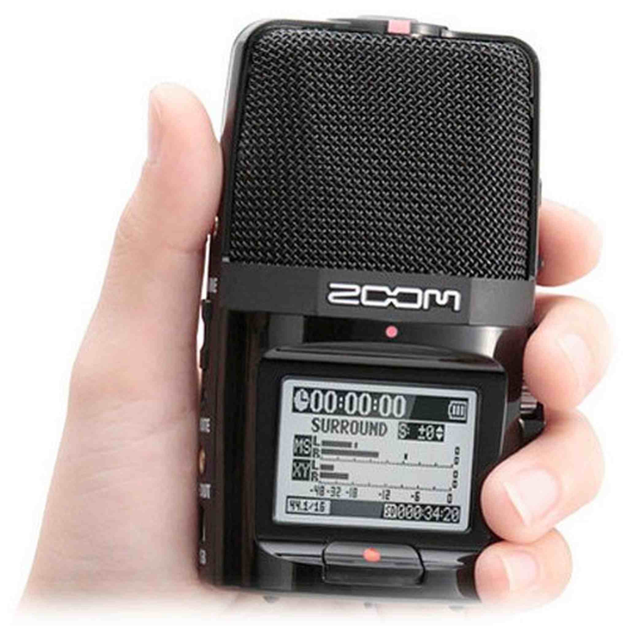 Zoom H2n Stereo/Surround-Sound Portable Recorder, 5 Built-In Microphones, X/Y, Mid-Side, Surround Sound, Ambisonics Mode, Records to SD Card, For Recording Music, Audio for Video, and Interviews Zoom