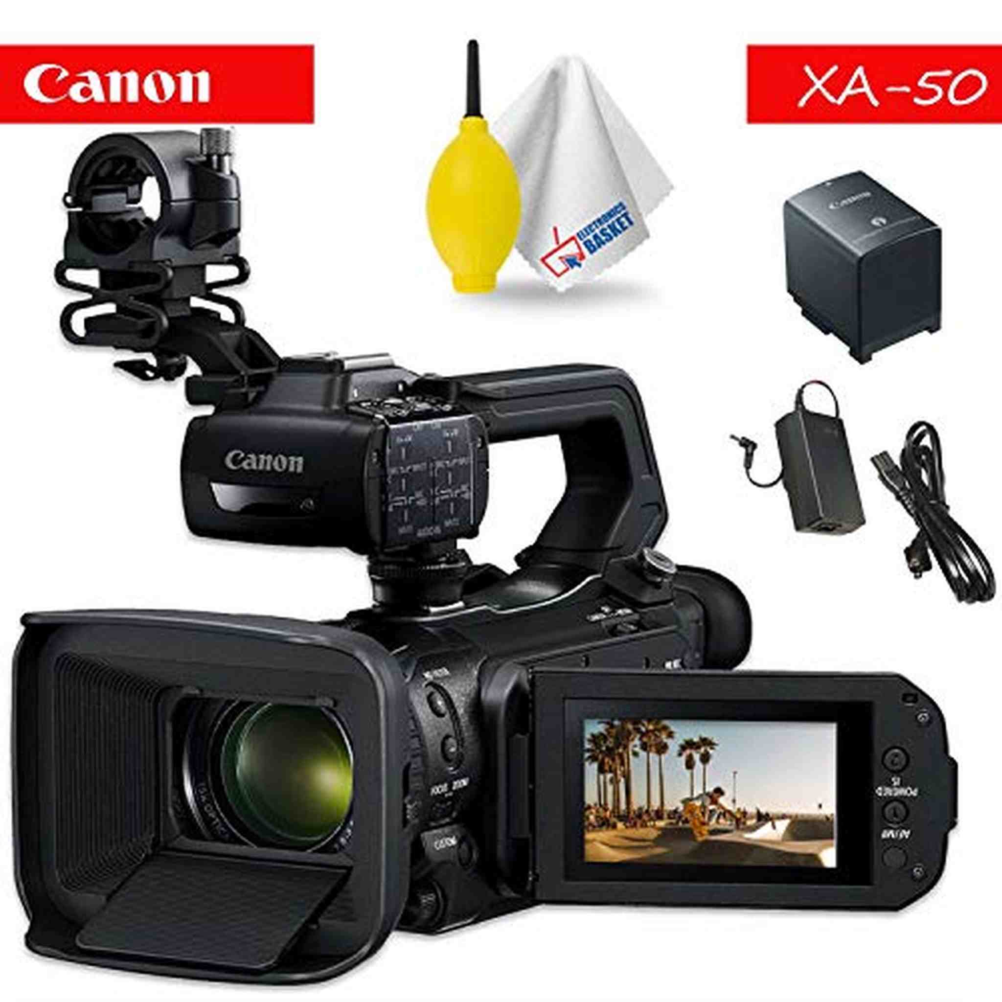 Canon XA50 Professional UHD 4K Camcorder Base Accessory Bundle Canon