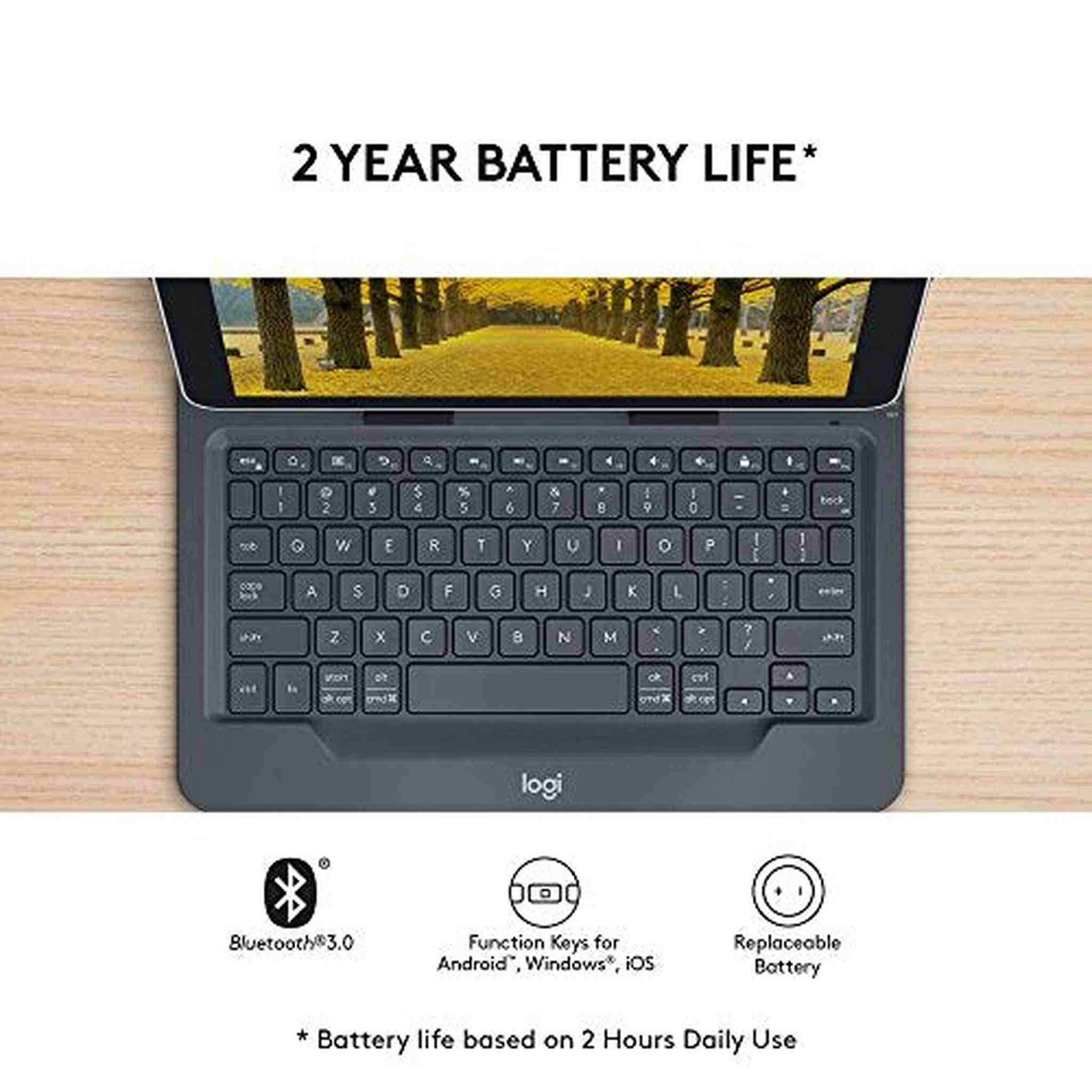 Logitech Universal Folio with Integrated Bluetooth 3.0 Keyboard for 9-10