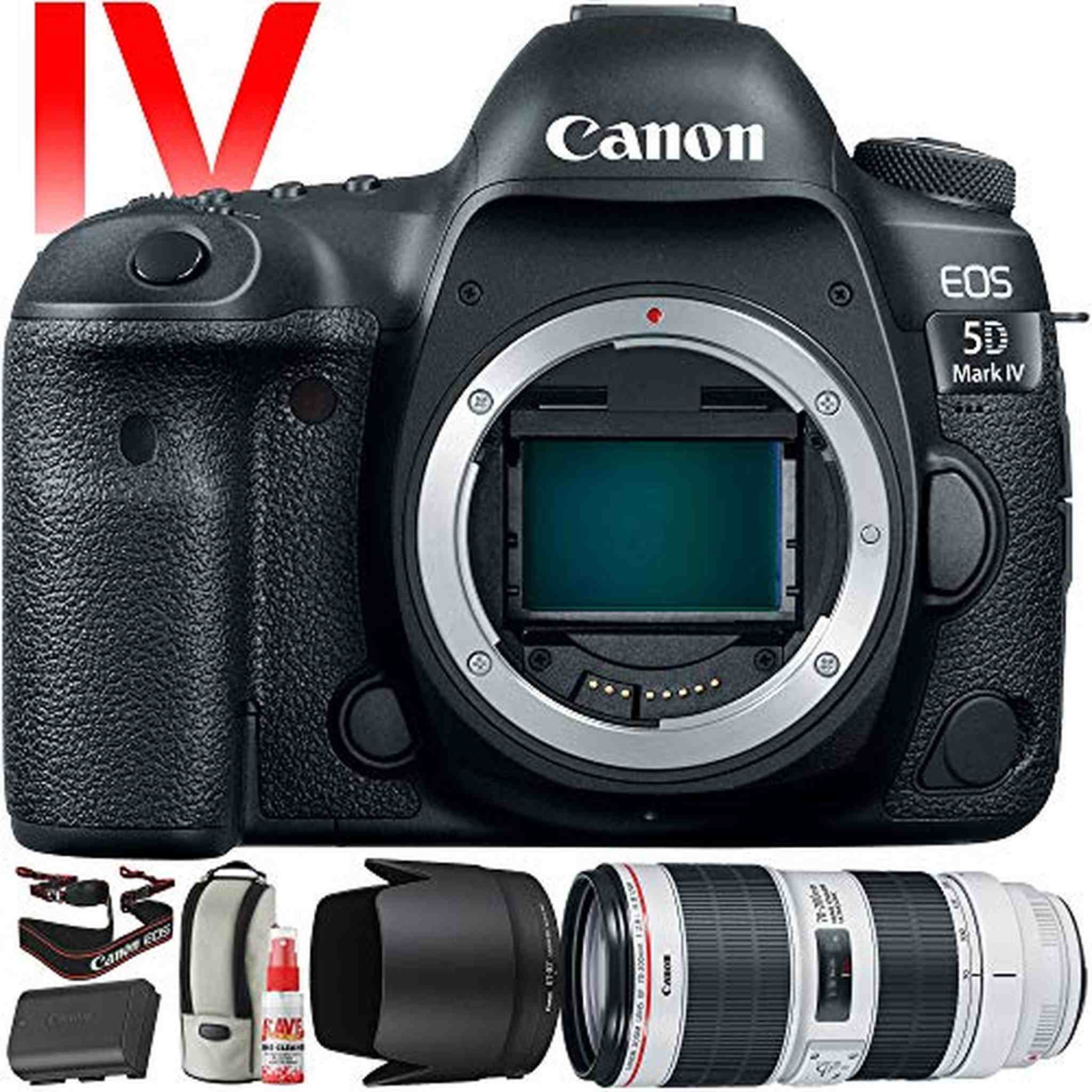 Canon EOS 5D Mark IV DSLR Camera with 70-200mm f/2.8L Lens International Version Bundle Canon