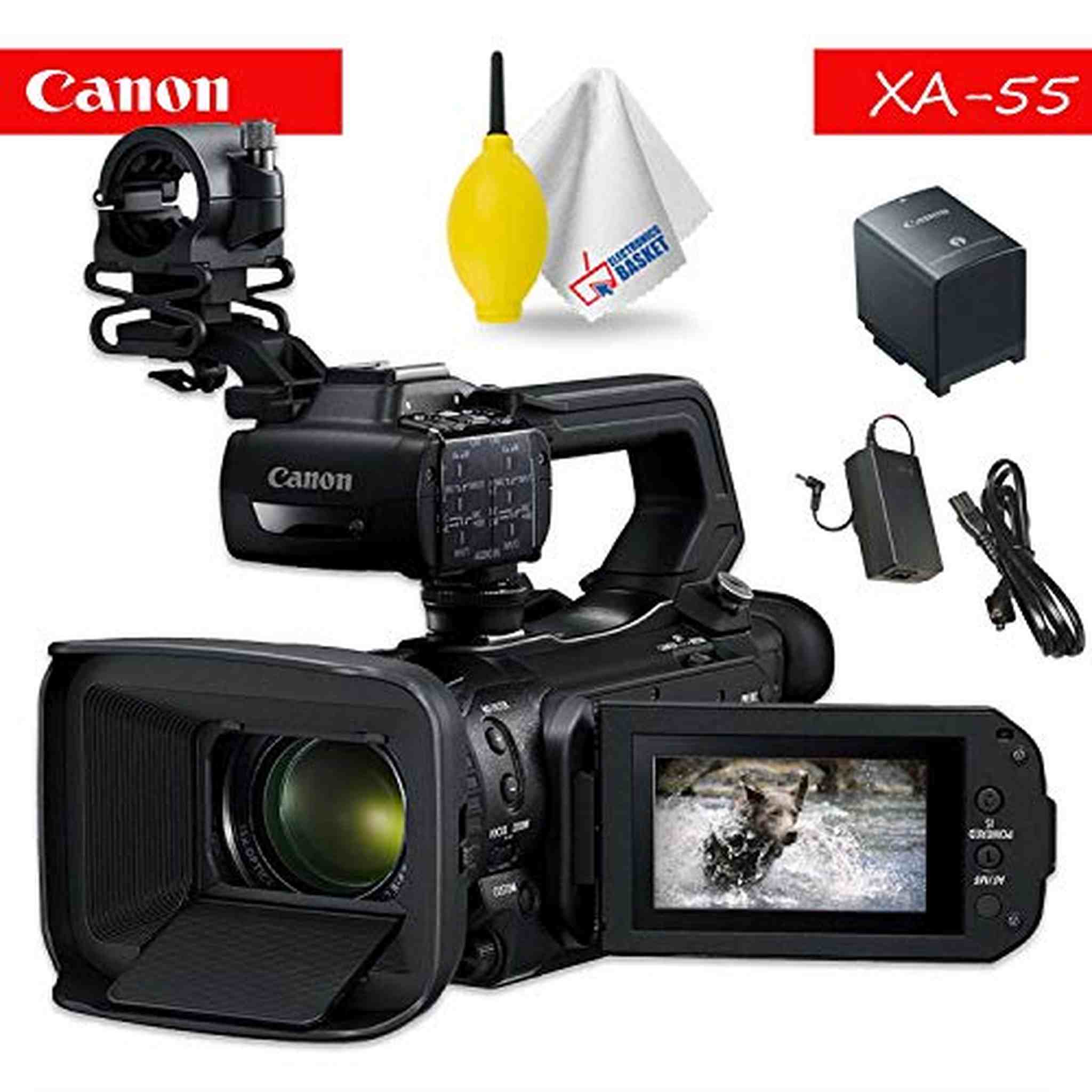 Canon XA55 Professional UHD 4K Camcorder Base Accessory Bundle Canon