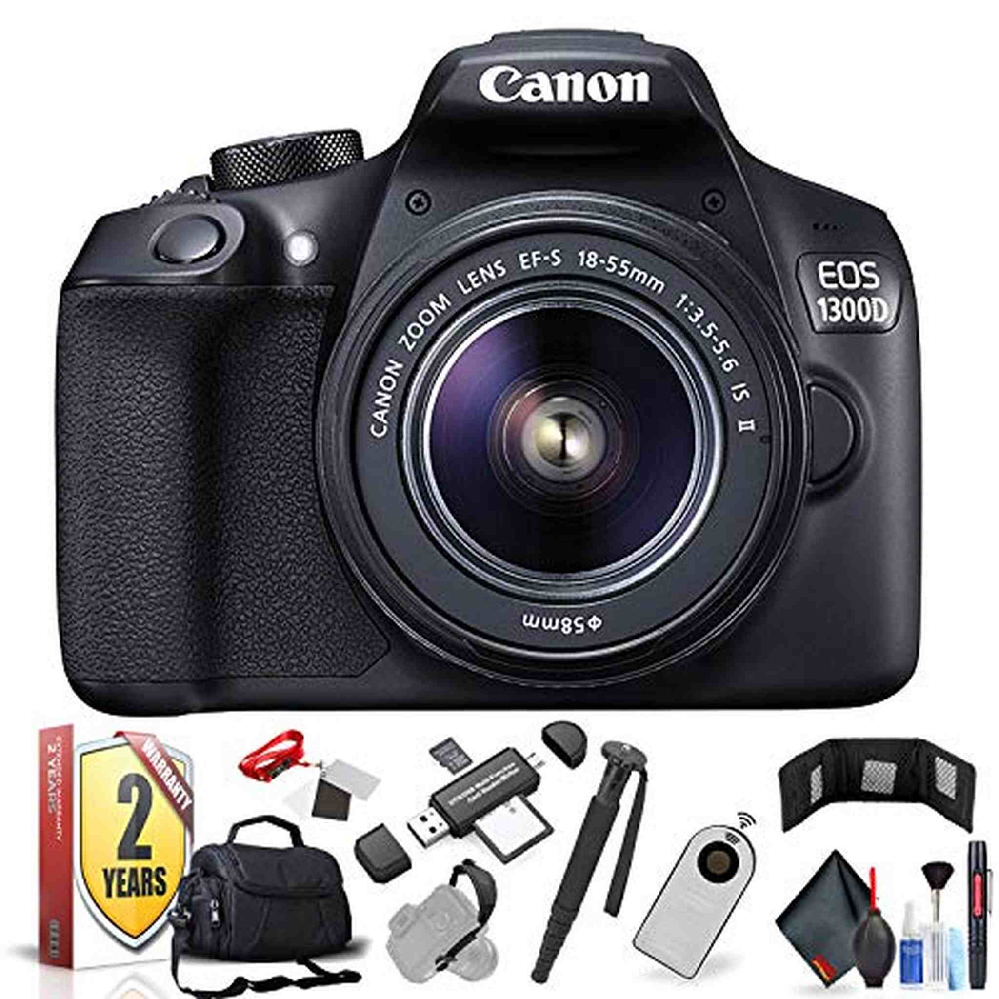 Canon EOS Rebel T6 Digital SLR Camera Kit with EF-S 18-55mm f/3.5-5.6 DC III Lens with Extra Accessory Bundle Canon