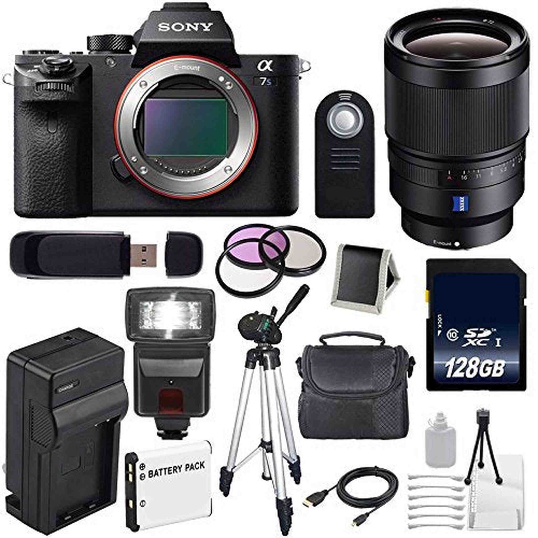 Sony Alpha a7S II a7S Mark II a7SII ILCE7SM2/B Mirrorless Digital Camera International Model + Sony Distagon T FE 35mm Lens Amazing Bundle Sony