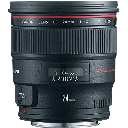 Canon EF 24mm f/1.4L II USM Lens for Canon EF Mount + Accessories International Model with 2 Year Warranty Canon