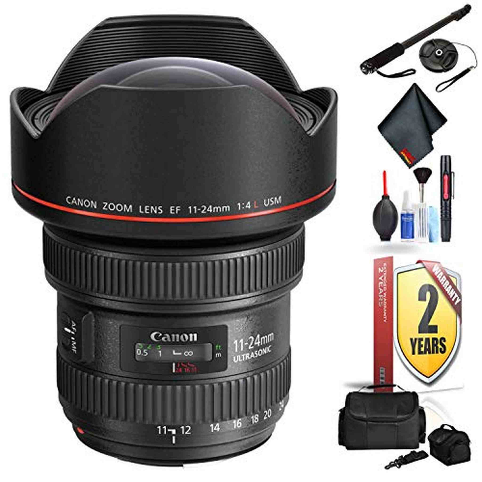 Canon EF 11-24mm F/4L USM Lens for Canon 6D, 5D Mark IV, 5D Mark III, 5D Mark II, 6D Mark II, 5Dsr, 5Ds, 1Dx, 1Dx Mark I