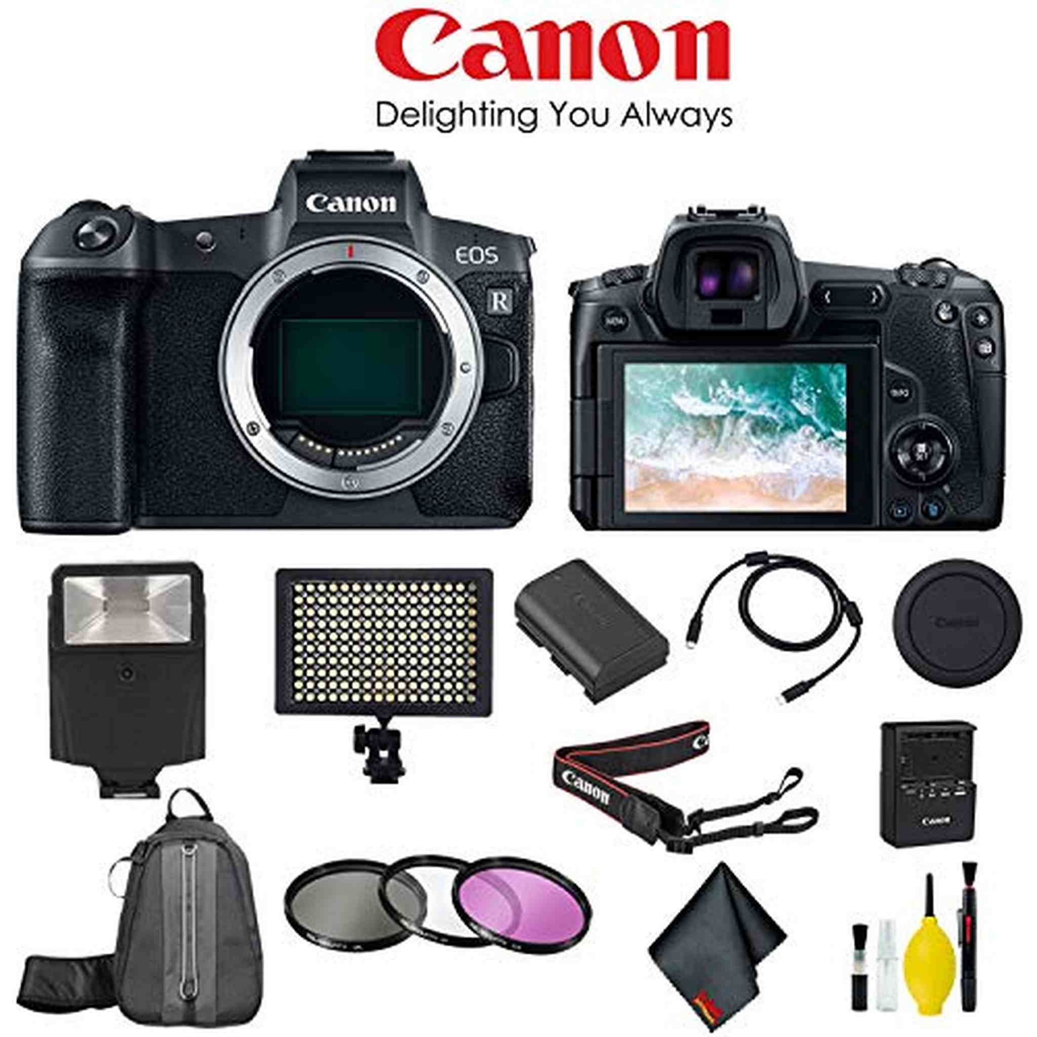 Canon EOS R Mirrorless Digital Camera Body Only, International - Daily Bundle Canon