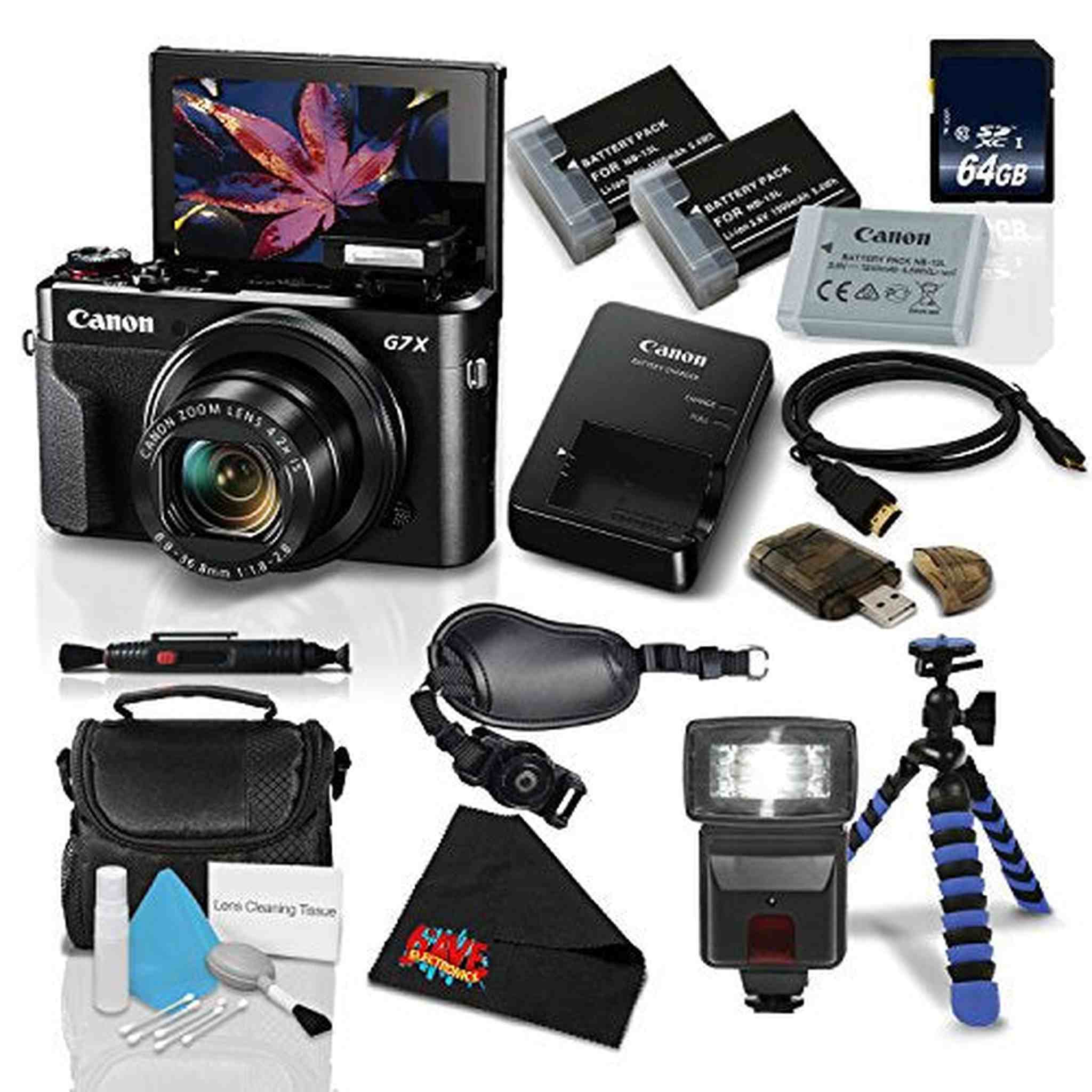 Canon PowerShot G7 X Mark II w/Accessories Bundle - Digital Camera 1066C001 International Version Canon