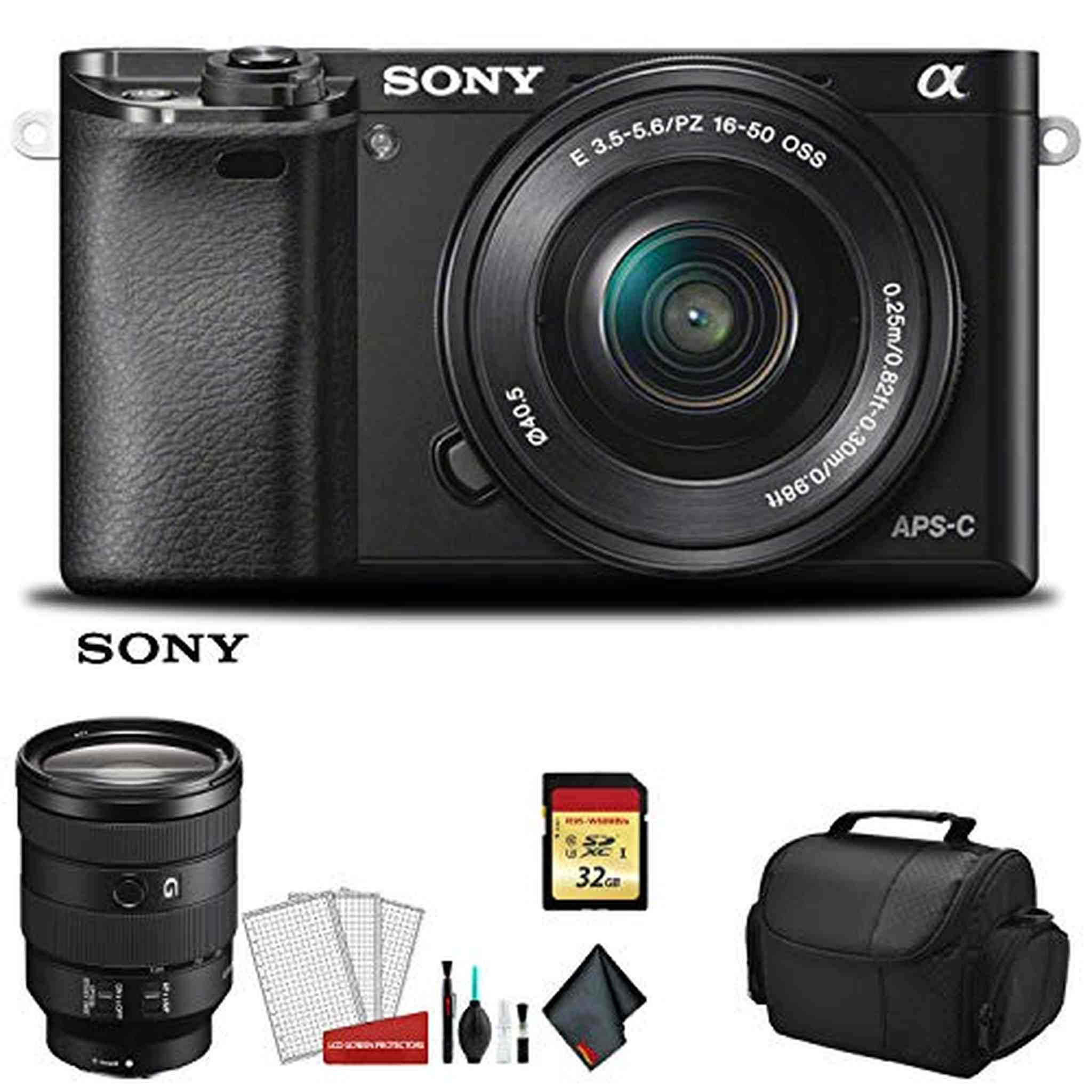 Sony Alpha a6400 Mirrorless Digital Camera with 16-50mm Lens Kit with Sony FE 24-105mm f/4 G OSS Lens Bundle Sony