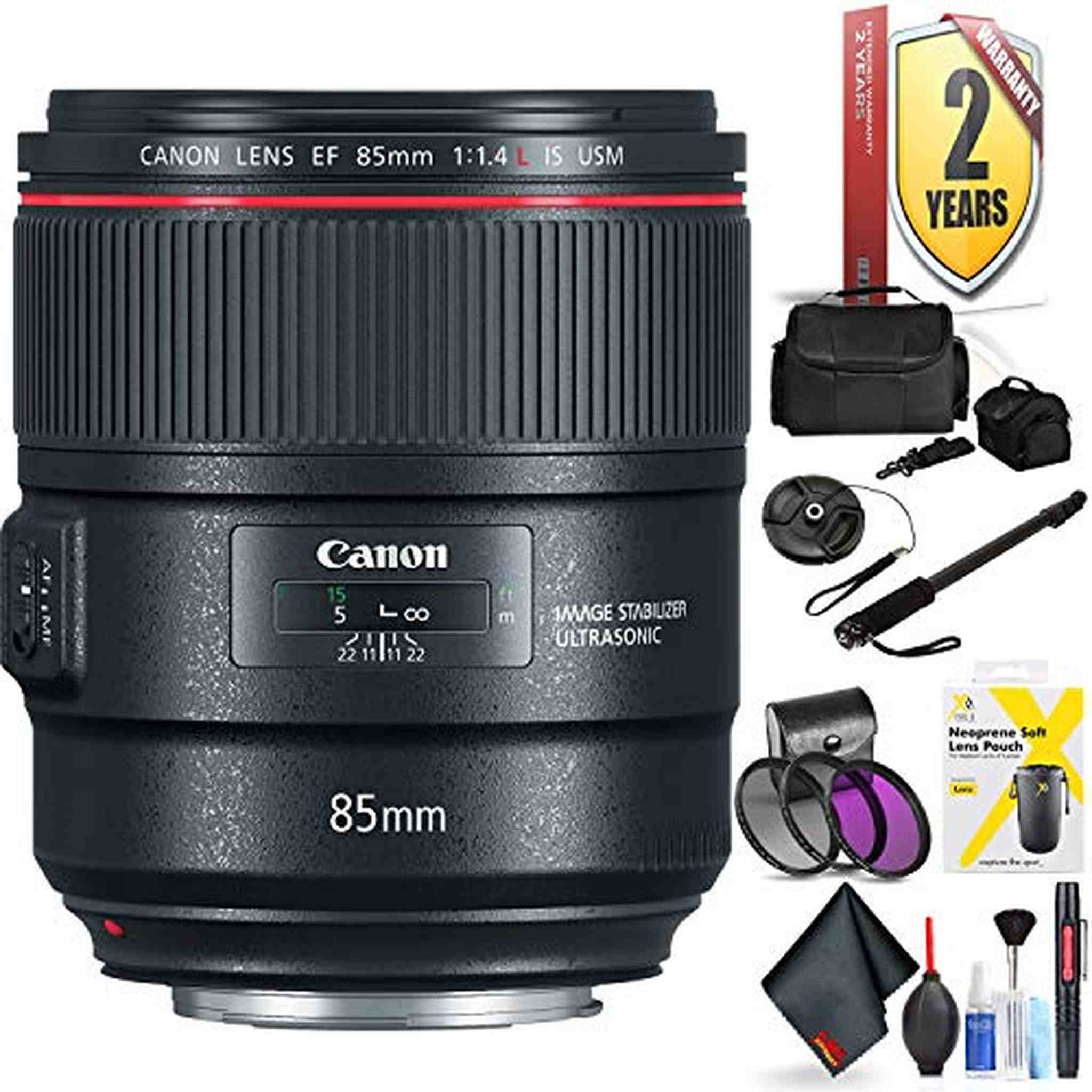 Canon EF 85mm F/1.4L is USM Lens for Canon 6D, 5D Mark IV, 5D Mark III, 5D Mark II, 6D Mark II, 5Dsr, 5Ds, 1Dx, 1Dx Mark Canon