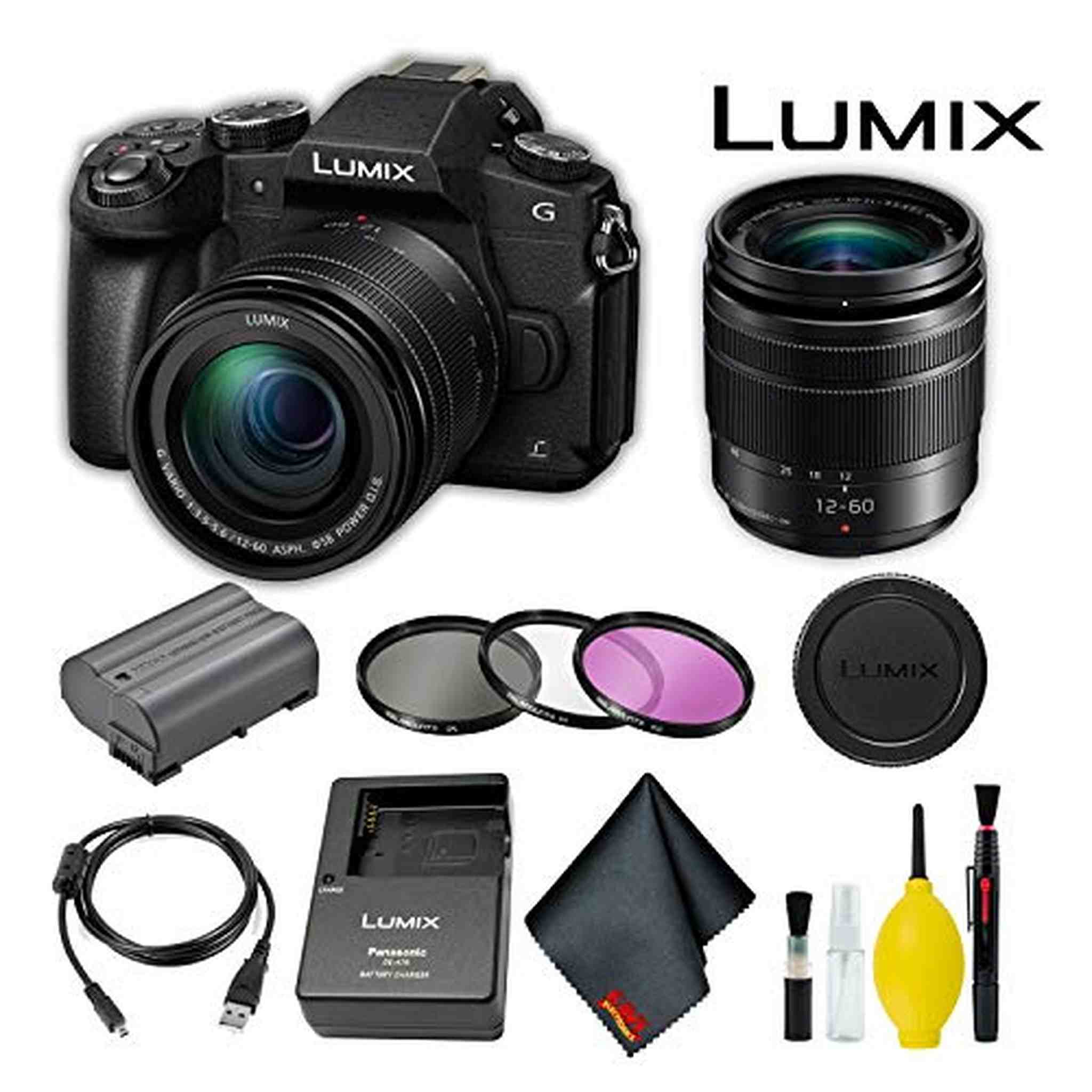 Panasonic Lumix Mirrorless Digital Camera with 12-60mm Lens Bundle Panasonic