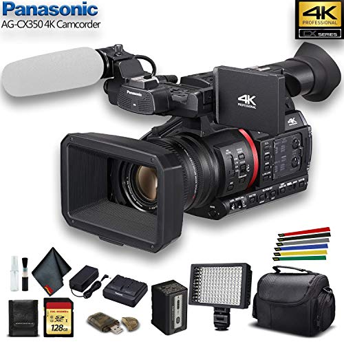 Panasonic 4K Camcorder W/ Padded Case, 128 GB Memory Card - Base Bundle Panasonic