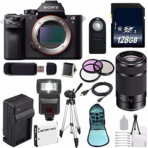 Sony Alpha a7S II a7S Mark II a7SII ILCE7SM2/B Mirrorless Digital Camera International Model + Sony E 55-210mm f/4.5-6 Lens Amazing Bundle Sony