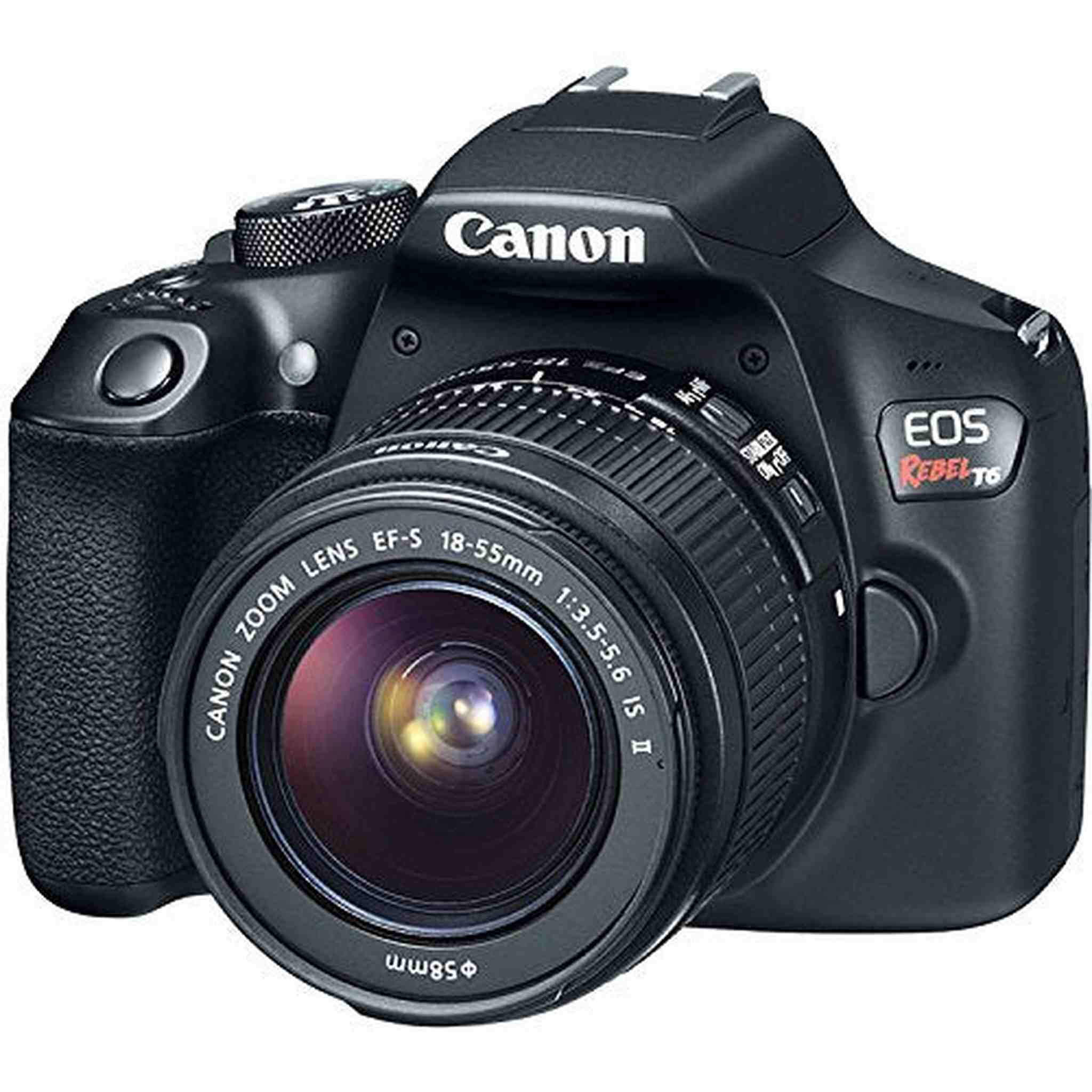 Canon EOS Rebel T6 Digital SLR Camera 1159C003 with 18-55mm f/3.5-5.6 is II Lens - Starter Bundle Canon