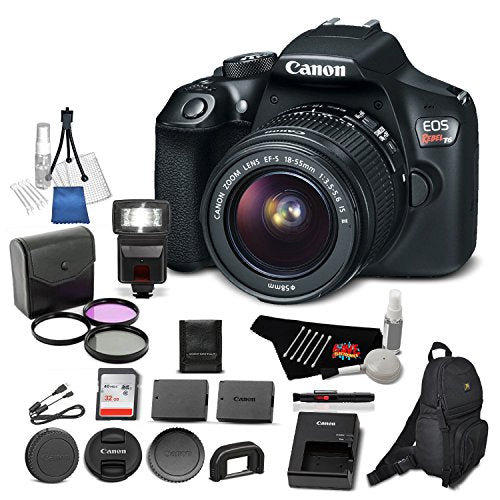 Canon EOS Rebel T6 Digital SLR Camera Bundle with EF-S 18-55mm f/3.5-5.6 IS II Lens with 32GB Memory Card + Filter Kit + More Canon