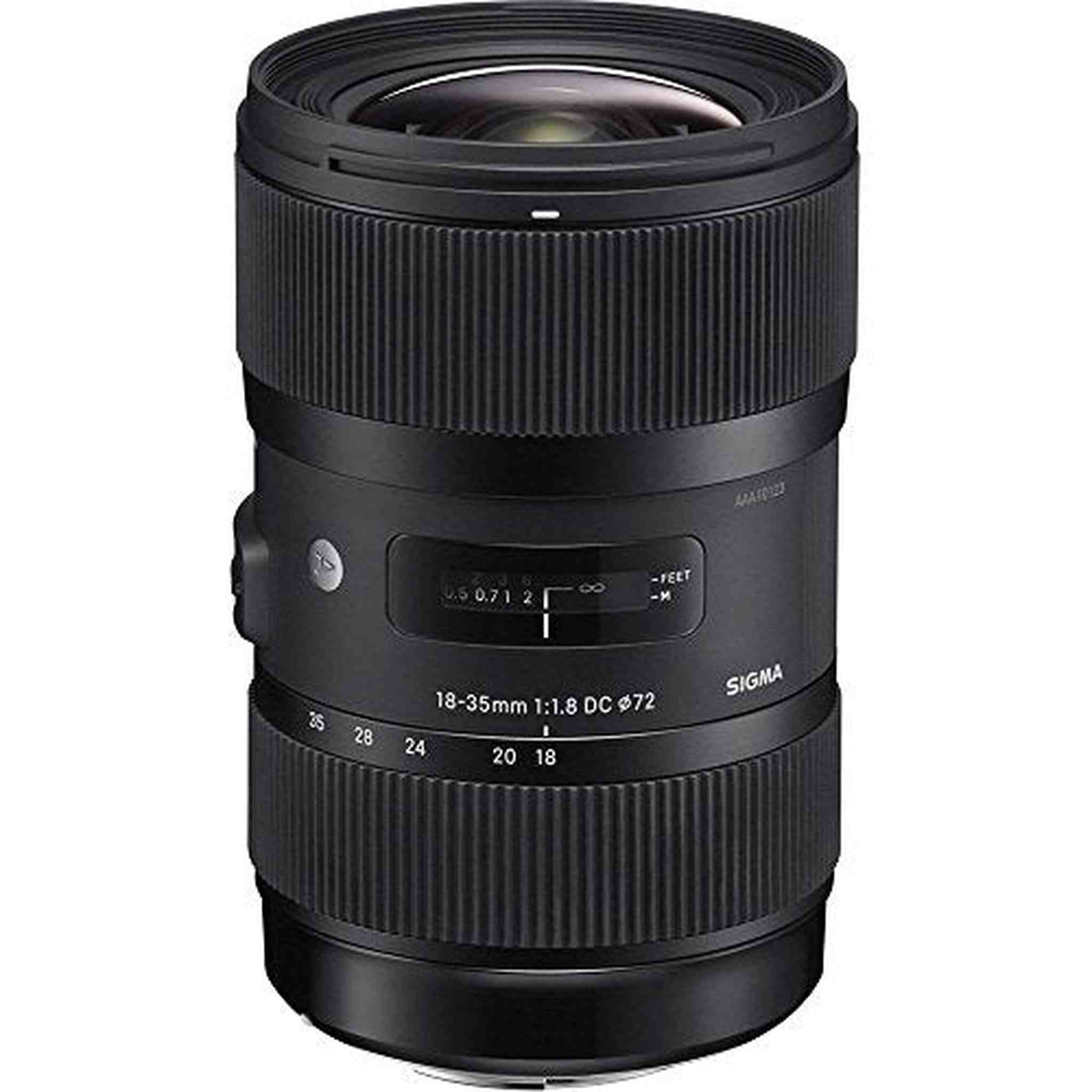 Sigma AF 18-35mm f/1.8 DC HSM Lens for Canon Includes Sandisk 64GB Extreme SD Memory UHS-I Card w/ 90/60MB/s Read/Write Bundle Sigma