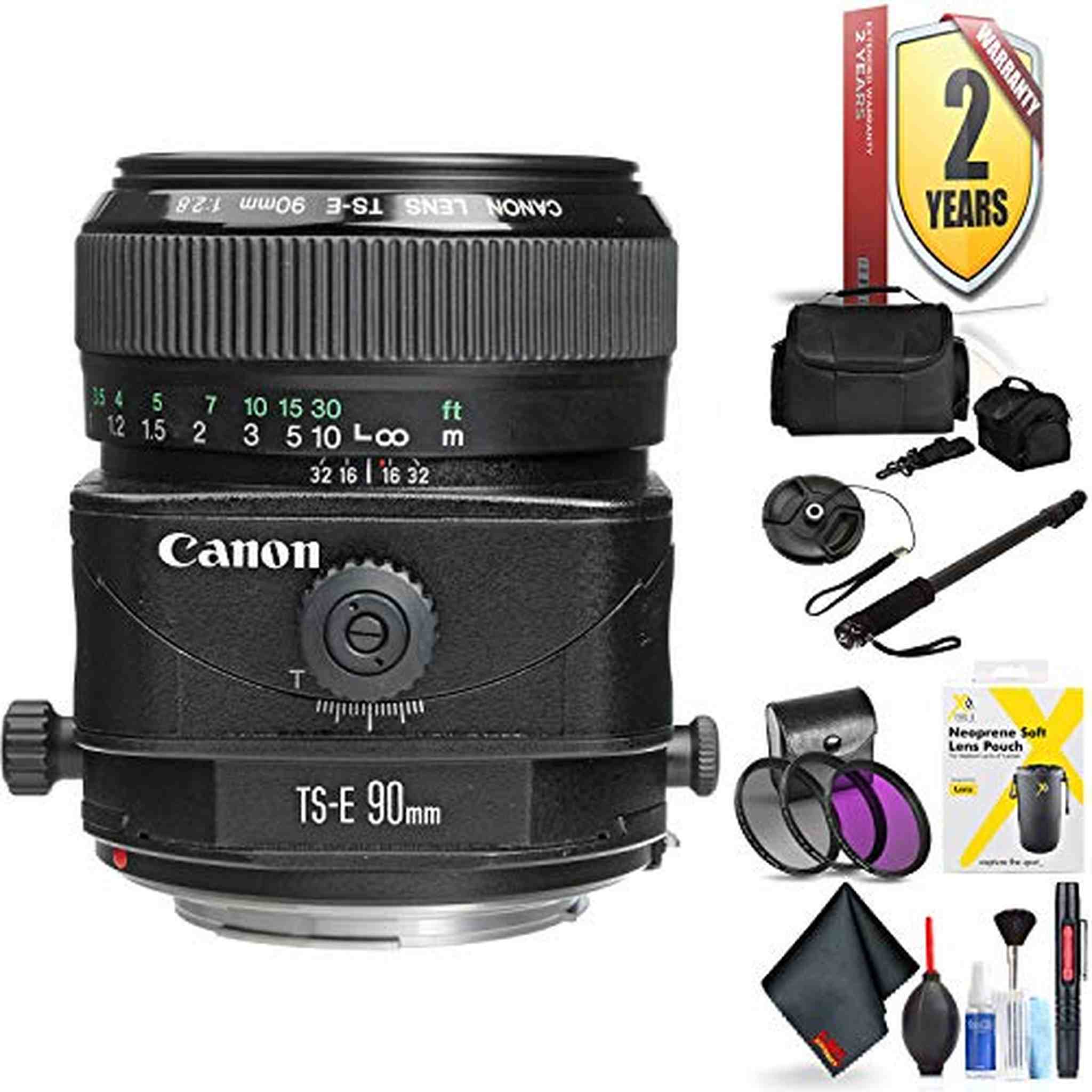 Canon Ts-E 90mm F/2.8 Tilt-Shift Lens for Canon 6D, 5D Mark IV, 5D Mark III, 5D Mark II, 6D Mark II, 5Dsr, 5Ds, 1Dx, 1Dx Canon