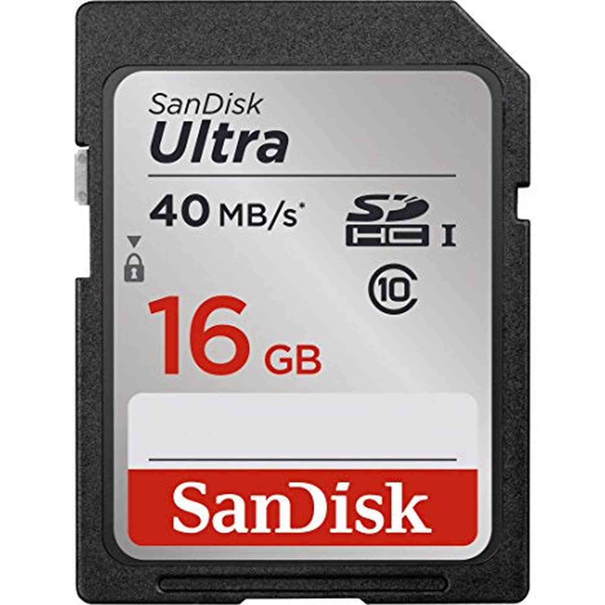 SanDisk Ultra 16GB Class 10 SDHC Memory Card Up To 40MB/s- SDSDUN-0016G-G46 Older Version SanDisk