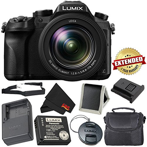 PANASONIC LUMIX DMC-FZ2500 4K Point and Shoot Camera w/20X Leica DC Vario-ELMARIT F2.8-4.5 Lens - International Version Base Bundle Panasonic