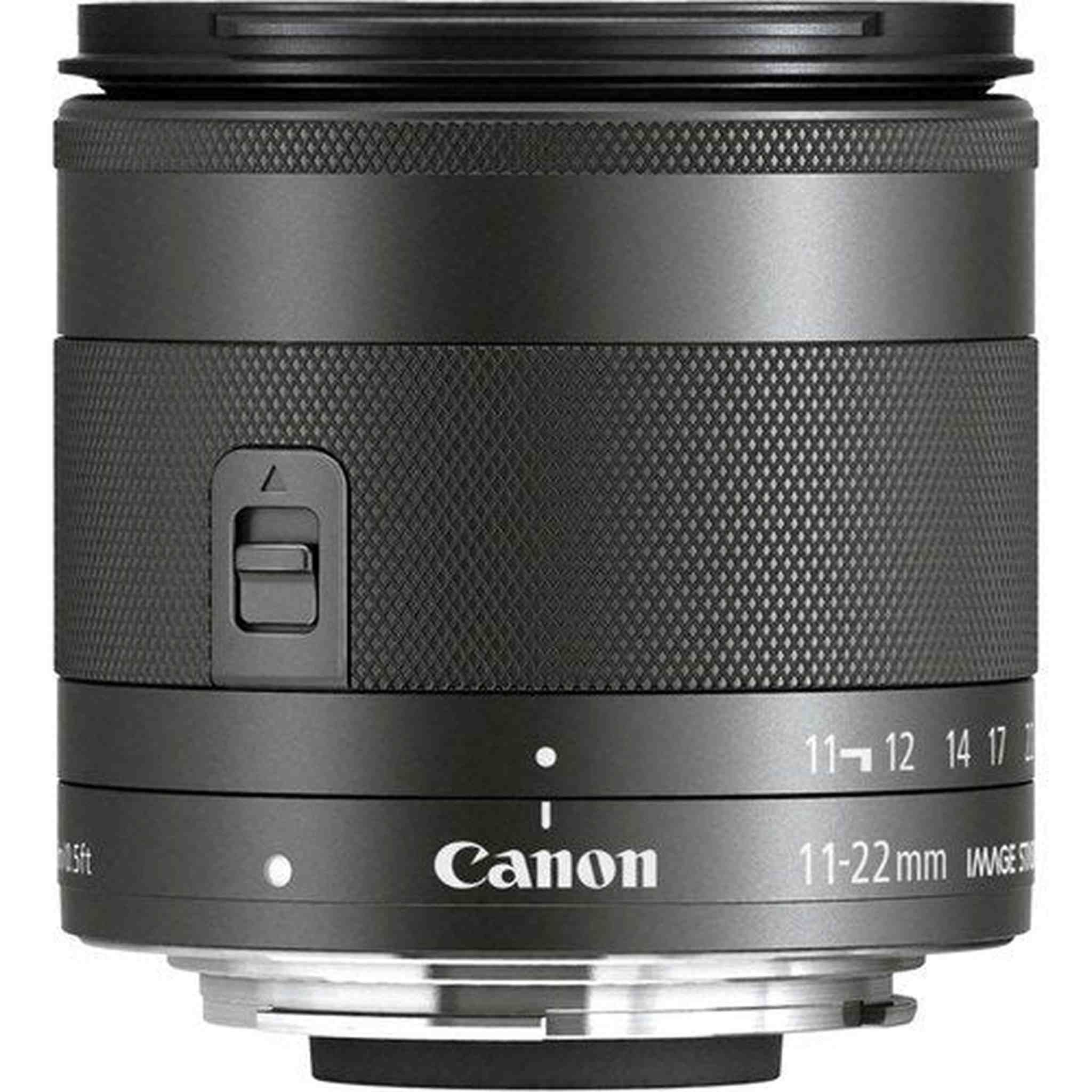 Canon EF-M 11-22mm F/4-5.6 is STM Lens for Canon Eos M, M2, M3, M5, M6, M1 M5 M10 Accessories International Model + 2 Y Canon