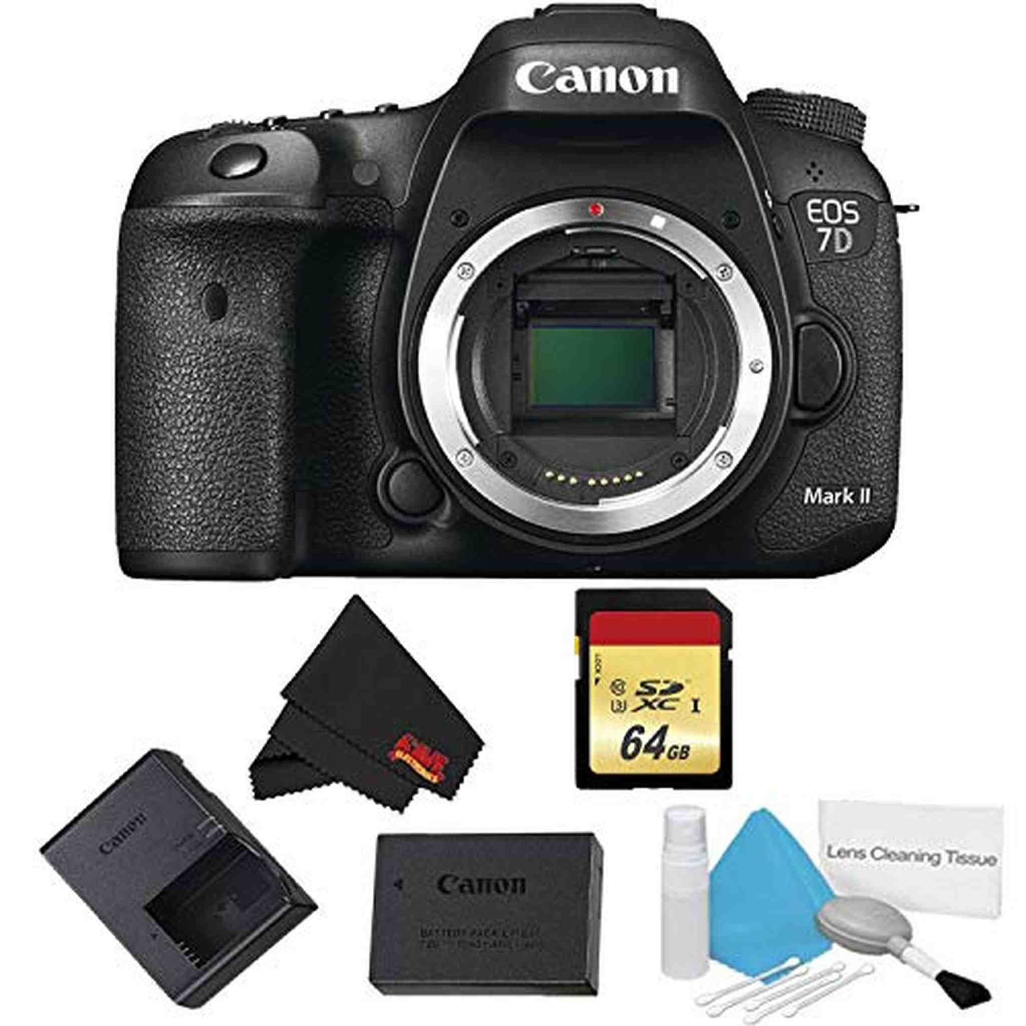 Canon EOS 7D Mark II DSLR Camera Body Only Basic Bundle International Model Canon