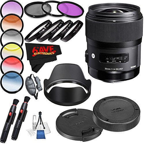 Sigma 35mm f/1.4 DG HSM Art Lens International Version Professional Accessory Combo Sigma