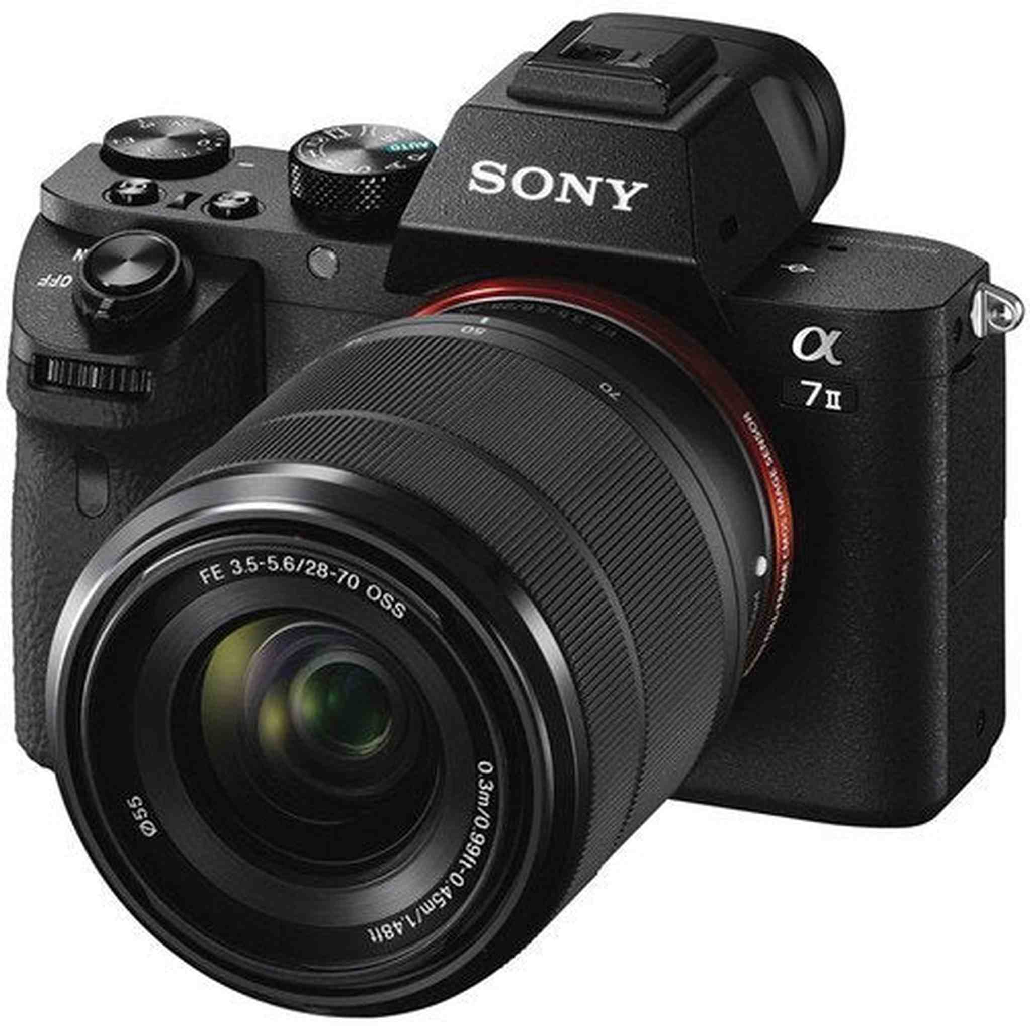 Sony Alpha a7 II Mirrorless Camera W/ FE 28-70mm f/3.5-5.6 OSS Lens W/ Soft Bag, Zhiyun-Tech WEEBILL Stabilizer, 2x Extra Batteries, Rode Mic, Light, 2x 64GB Memory Cards, External Monitor and More Sony